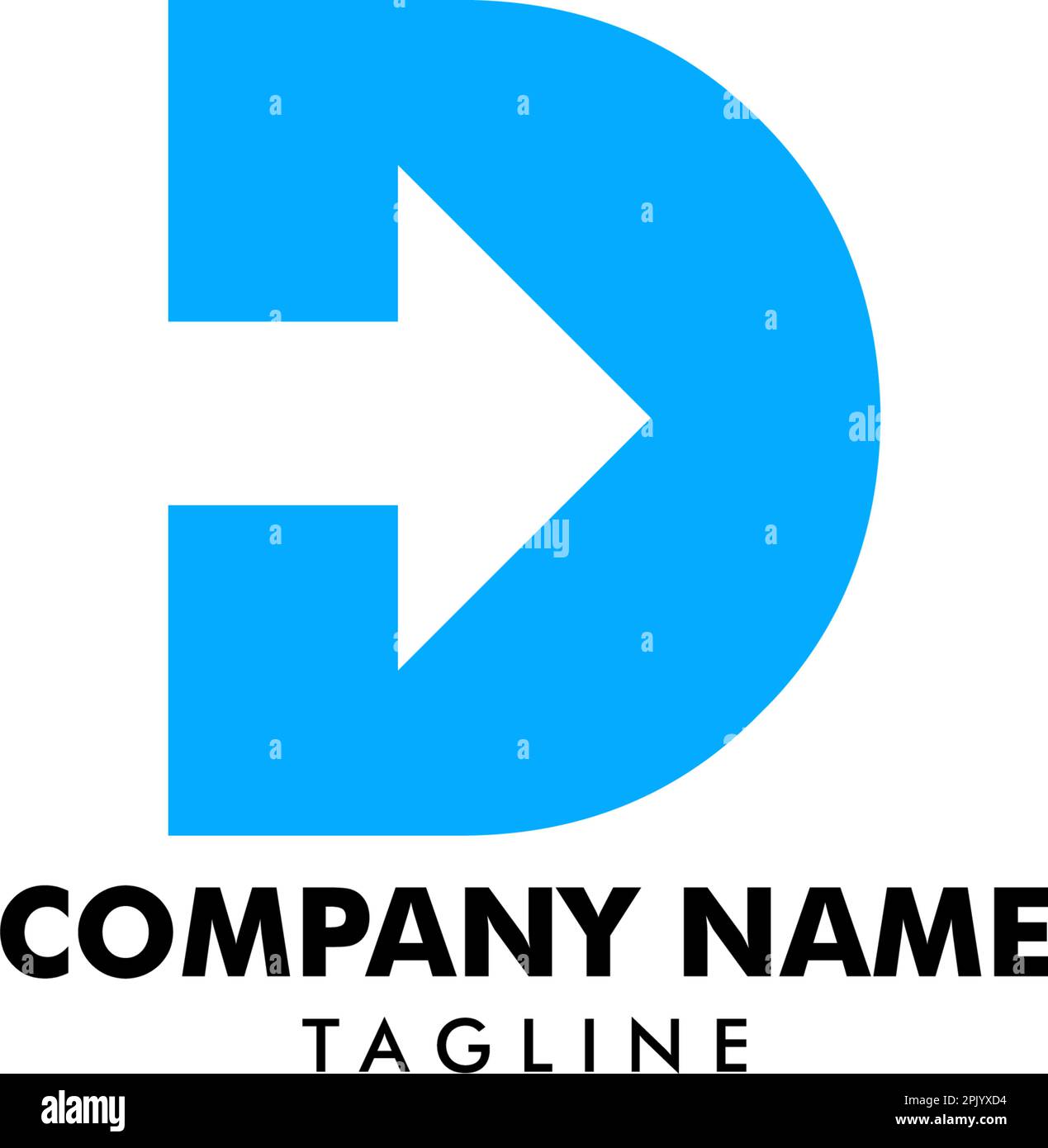 Initial letter D arrow logo design template Stock Vector Image & Art ...