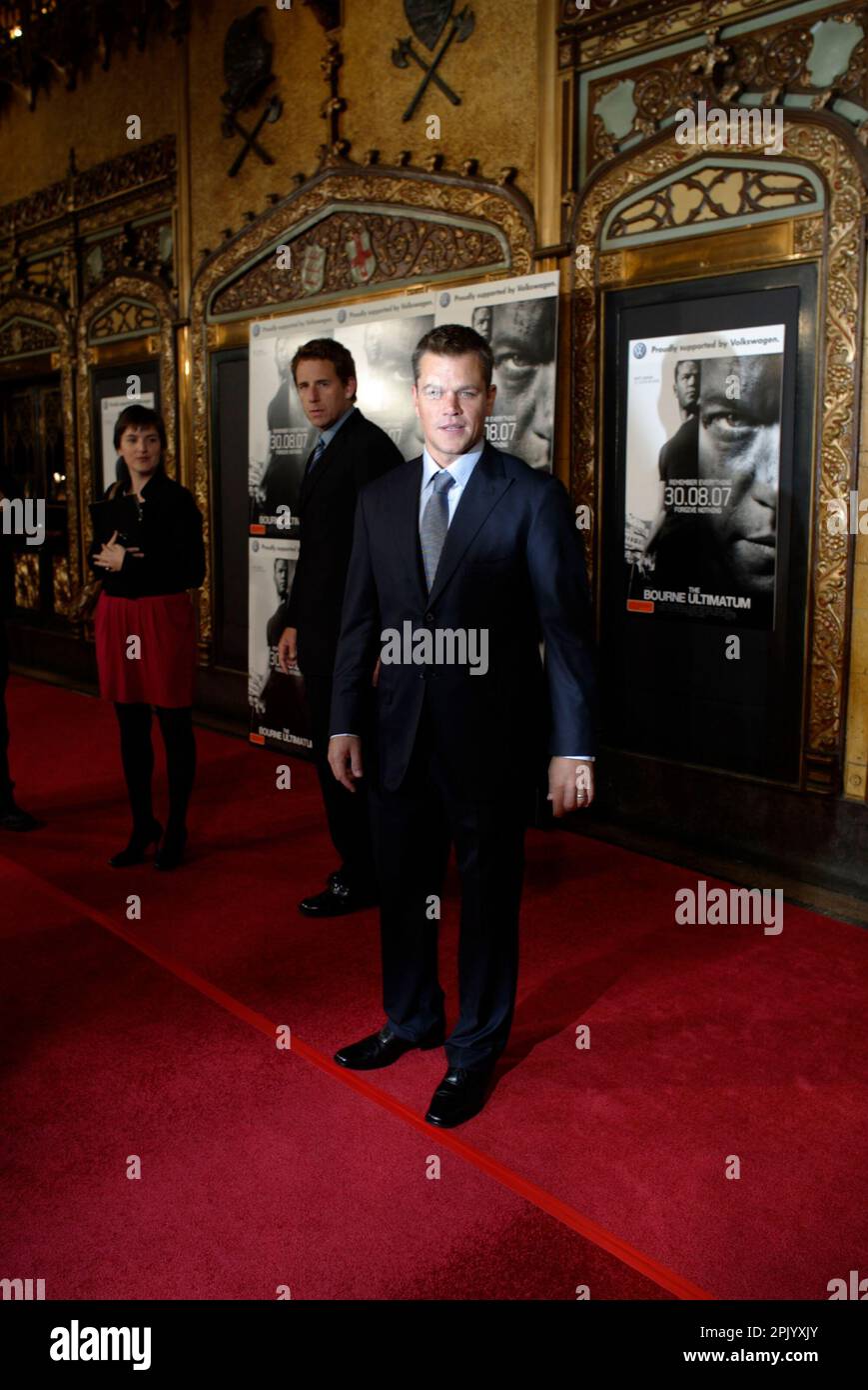 Matt Damon arriving at the Australian premiere of Bourne Ultimatum. State Theatre, Sydney, Australia. 07.08.07. Stock Photo