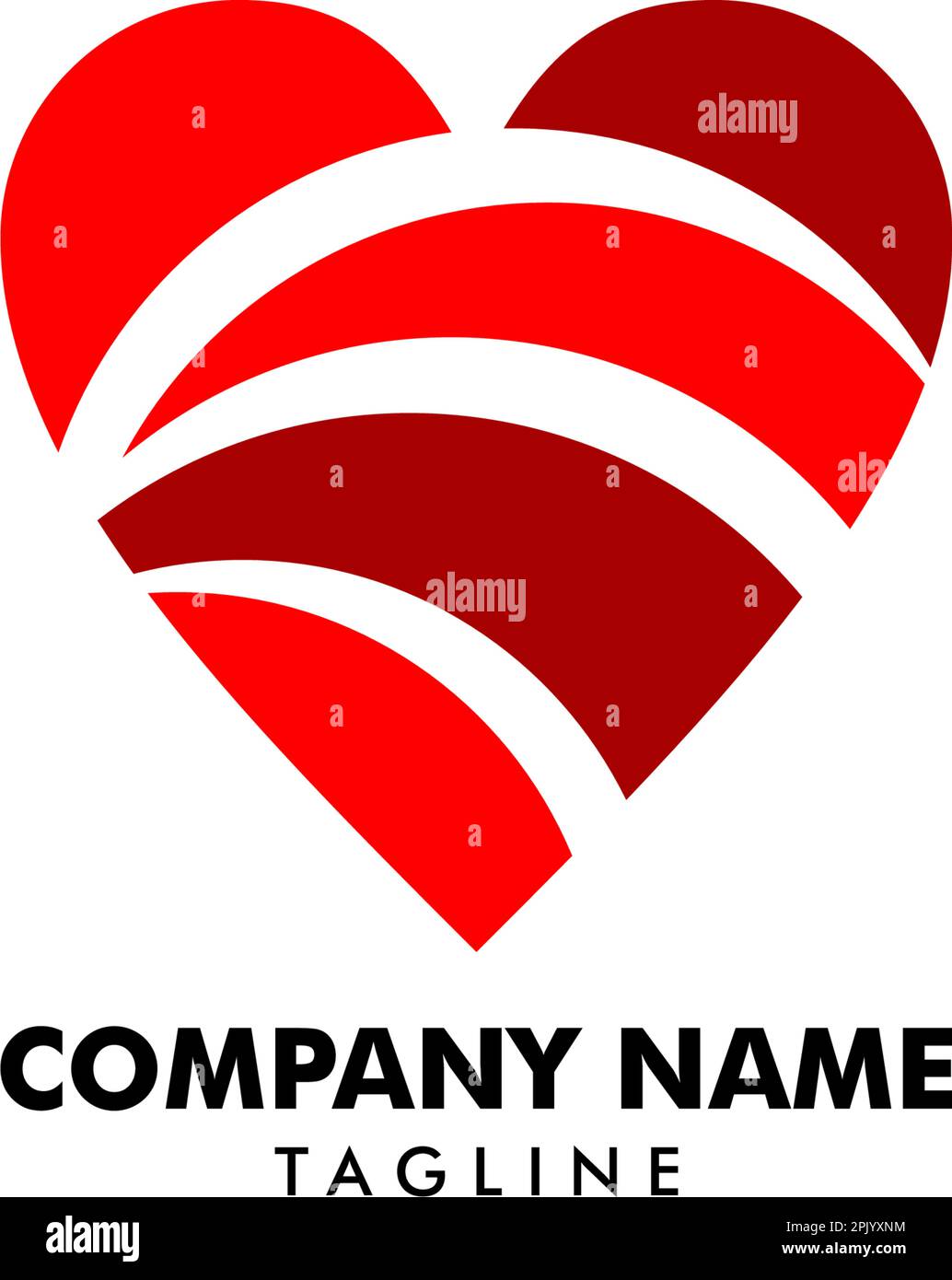 Heart Love Logo Vector Illustration Stock Vector Image & Art - Alamy