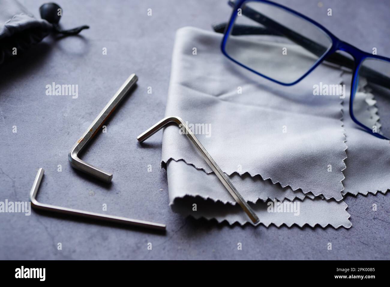 eyewear repair equipment with an eyeglass frame Stock Photo Alamy