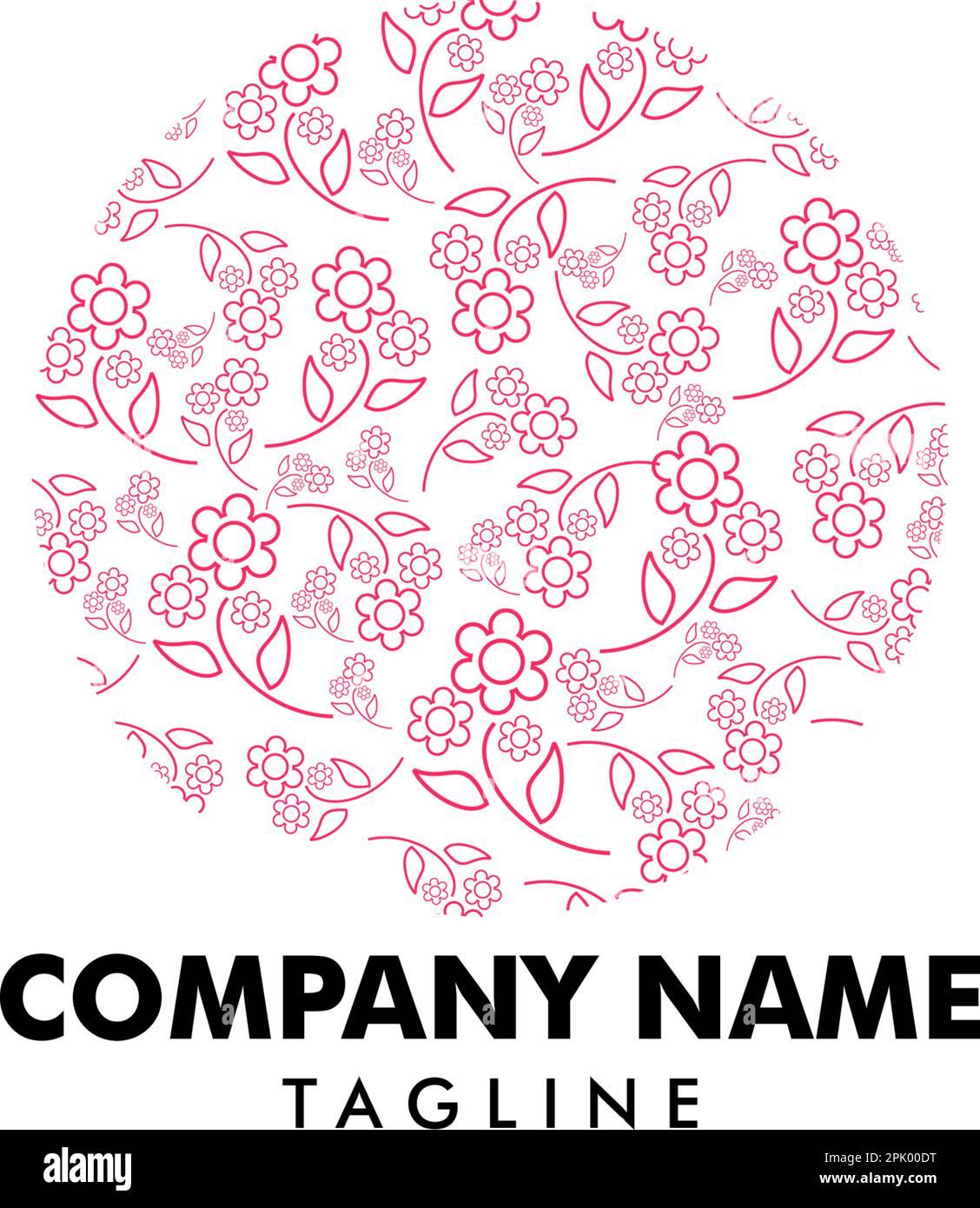 Flower abstract Logo design vector template Linear style Stock Vector ...