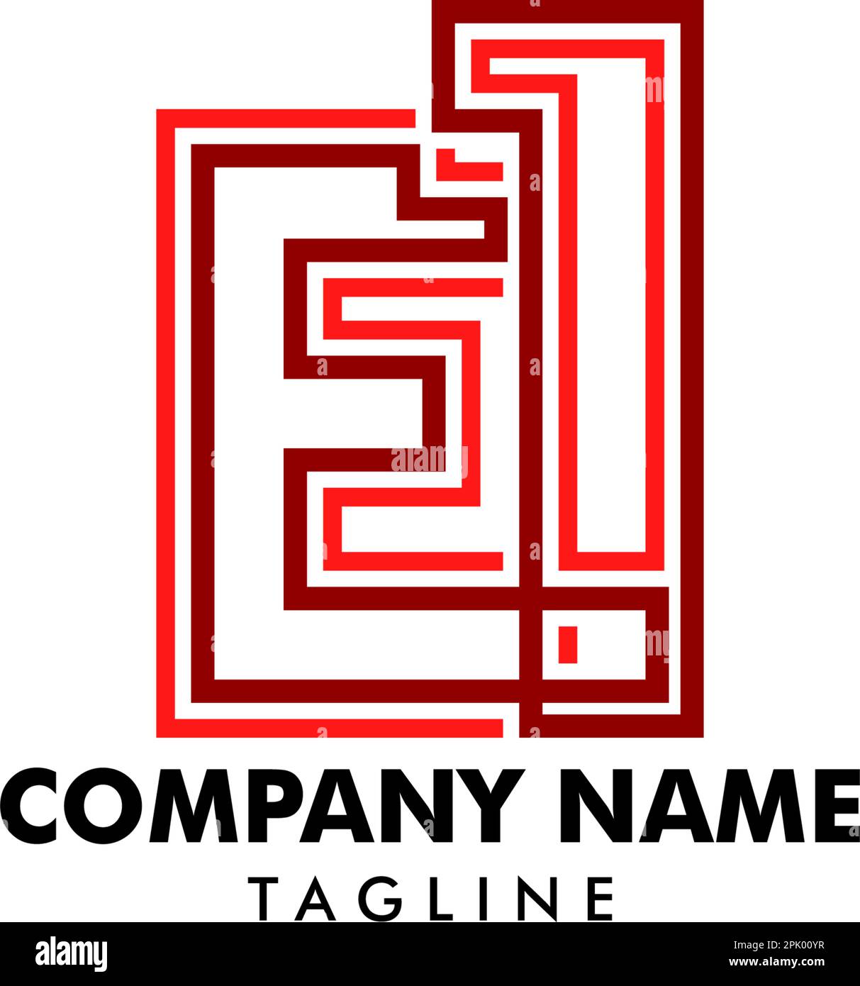 E1 logo combination of letters and numbers Stock Vector Image & Art Alamy