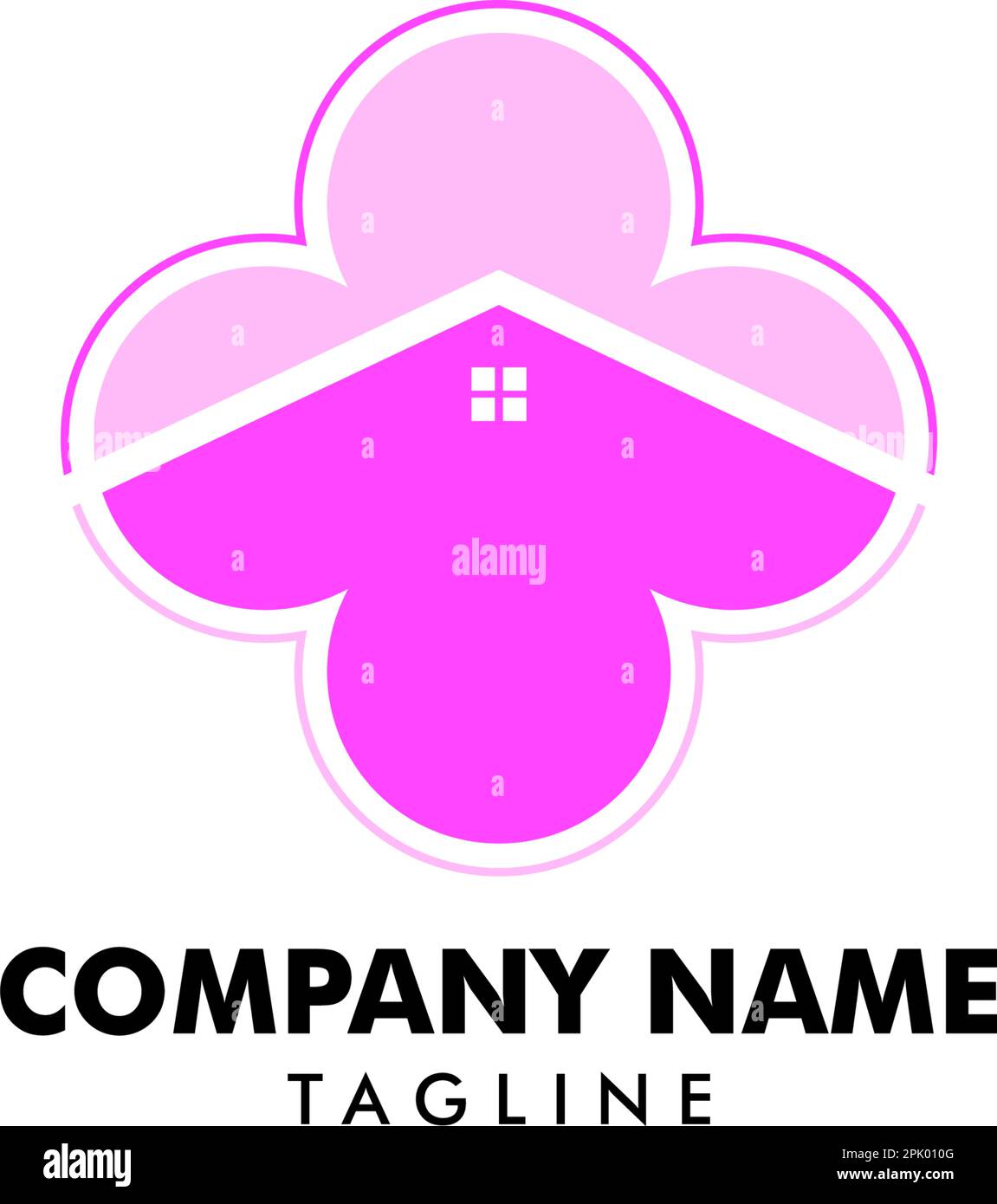 Flower House Logo Vector Template Stock Vector Image & Art Alamy