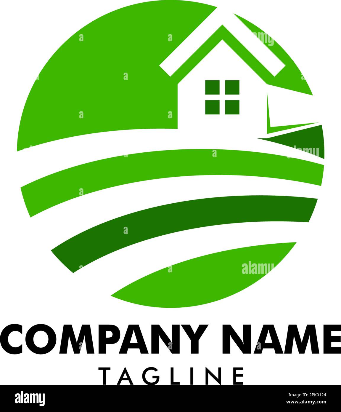Farm House concept logo, Template with farm landscape Stock Vector ...