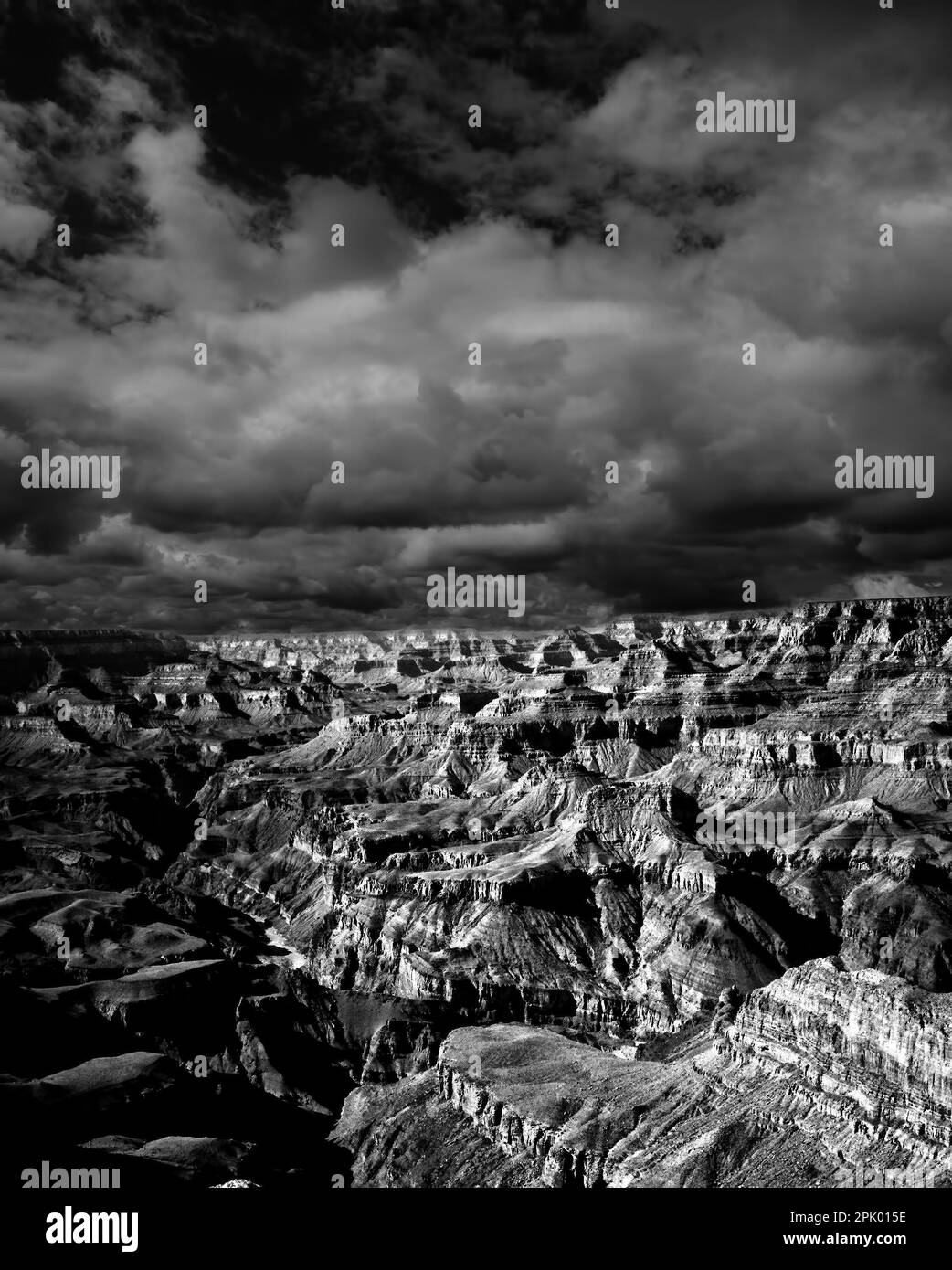 Black and white late afternoon in the Grand Canyon Arizona Stock Photo ...