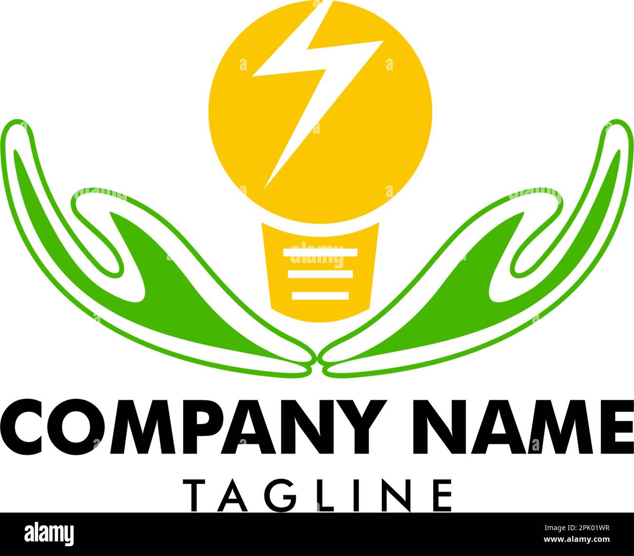 Creative idea care logo design template, bulb icon symbol designs Stock Vector