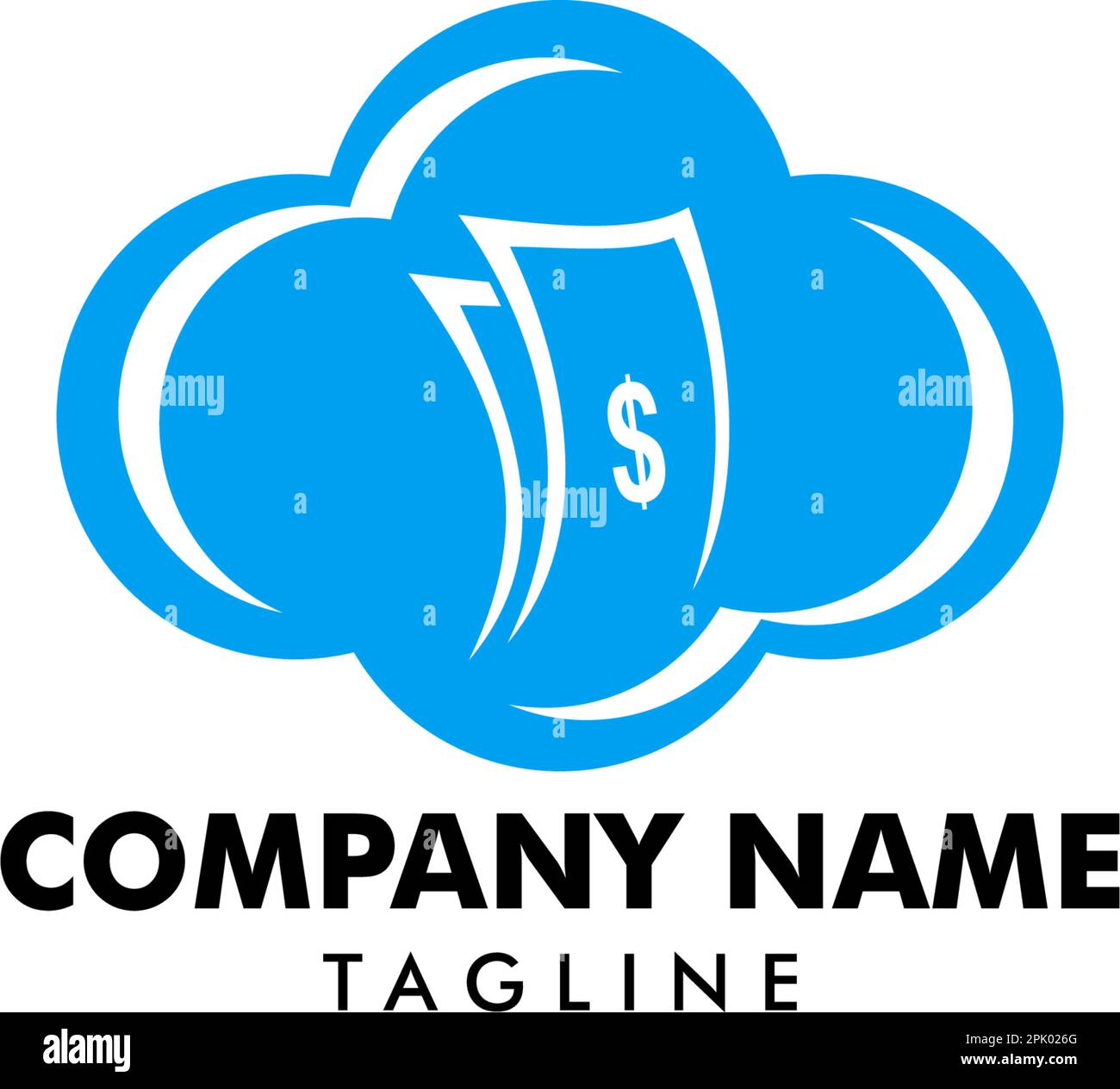 Cloud Money Logo Template Design Vector Stock Vector