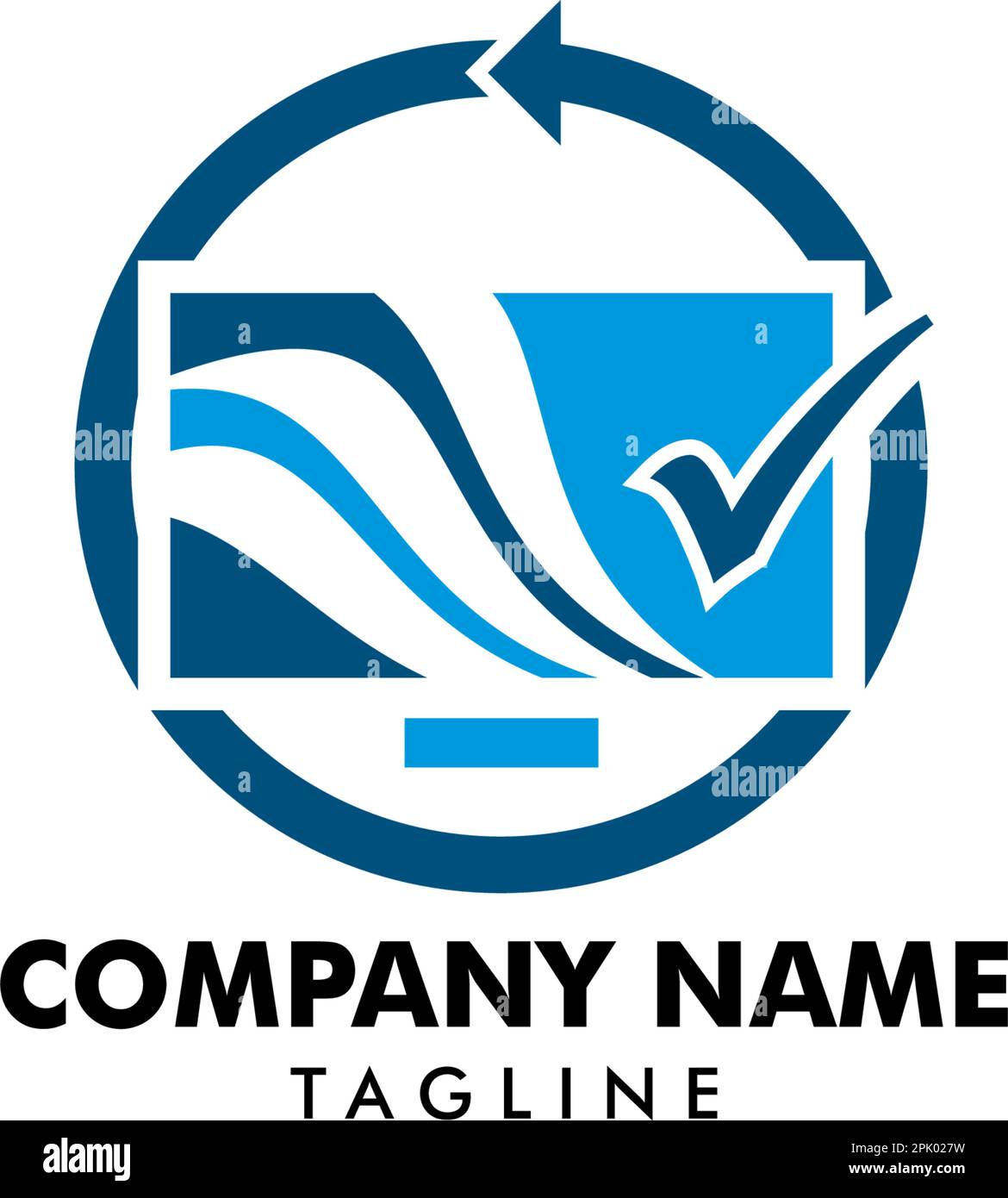 Computer Check Logo Template Design Vector Stock Vector