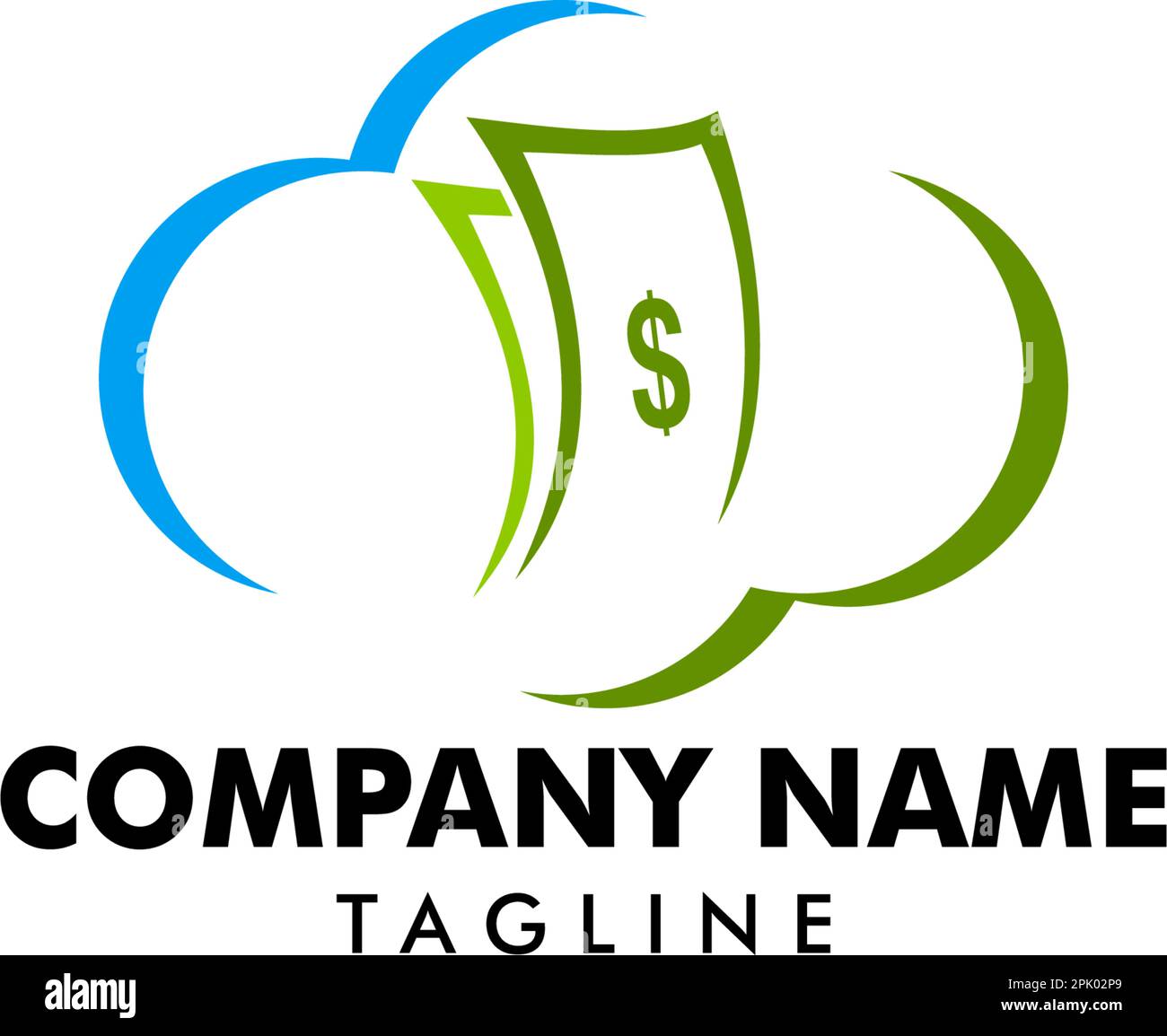 Cloud Money Logo Template Design Vector Stock Vector