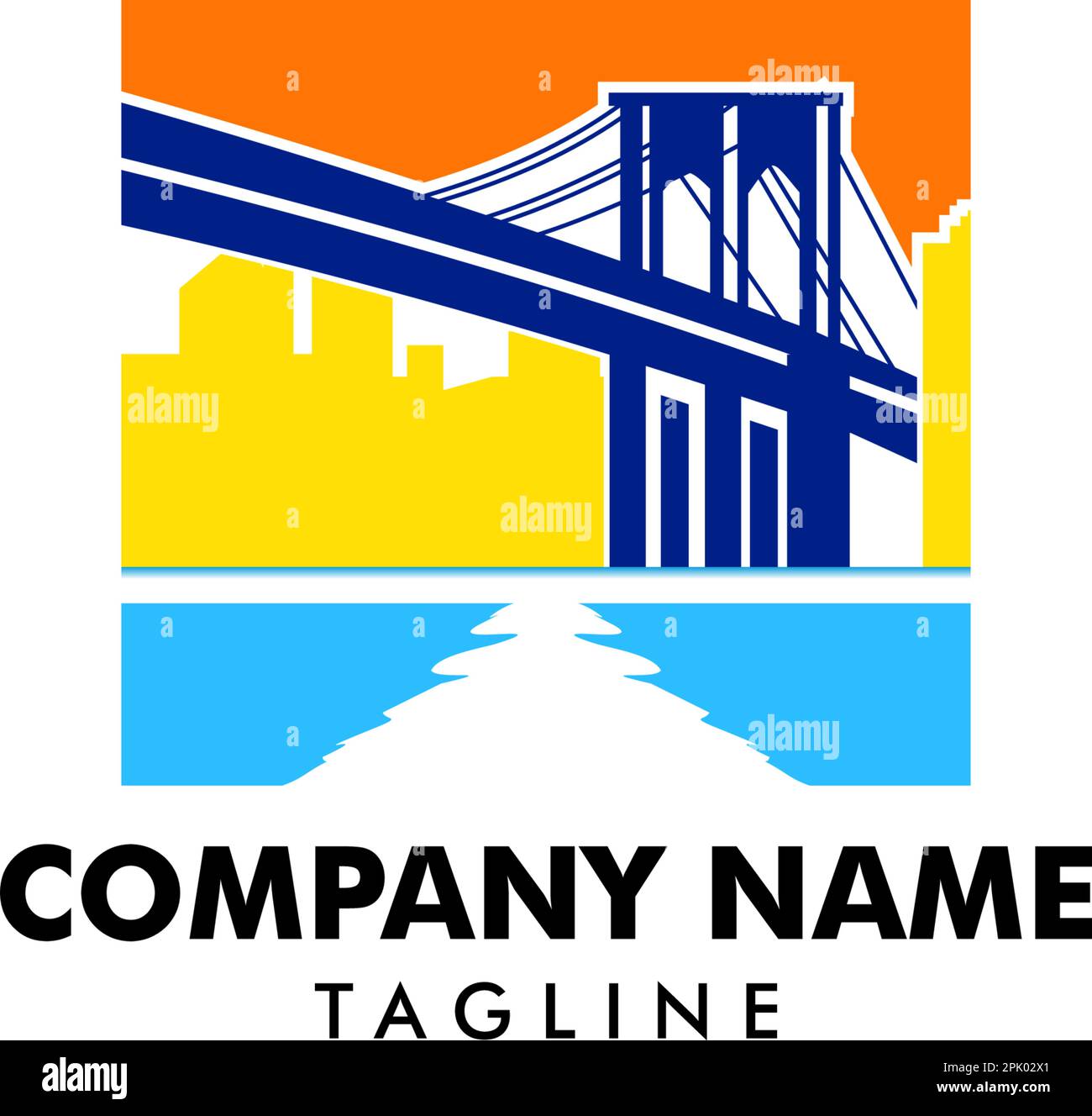 Brooklyn Bridge logo Stock Vector