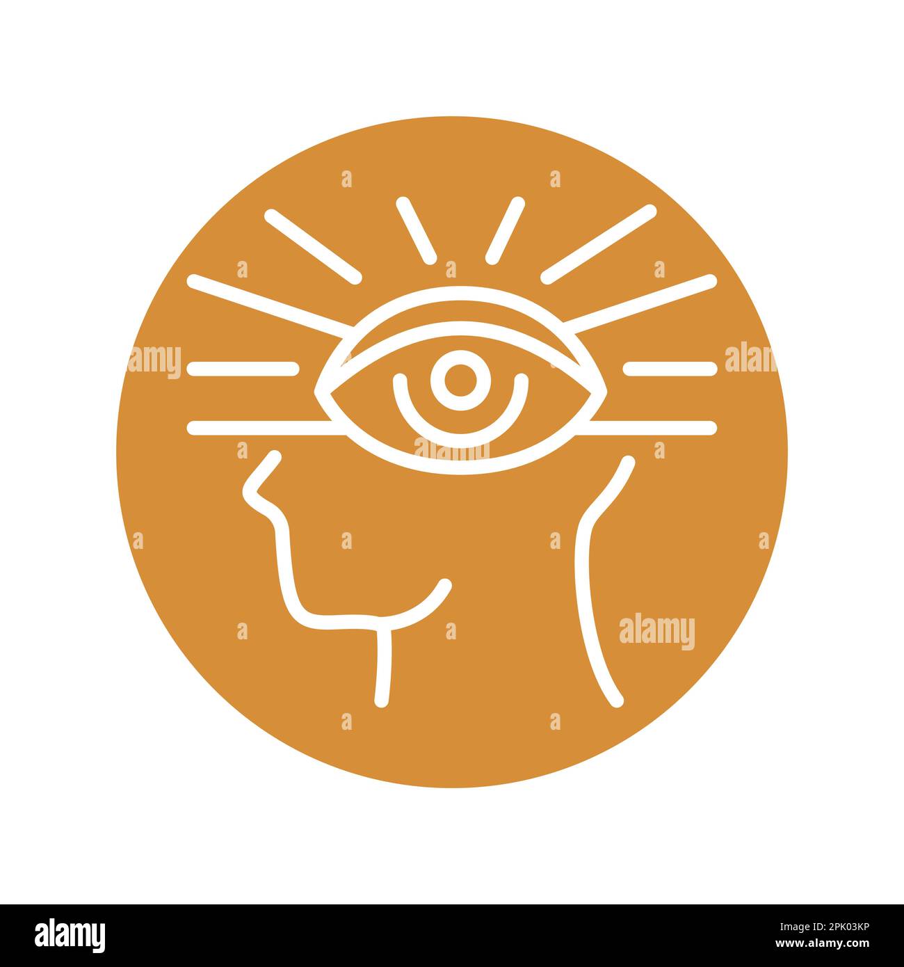 Vision black line icon. Self development. Pictogram for web page. Stock Vector