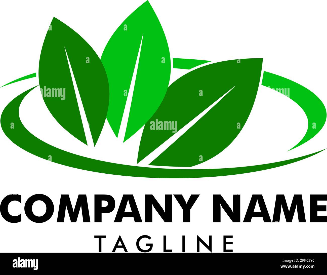 Abstract green leaf logo icon vector design Stock Vector Image & Art ...