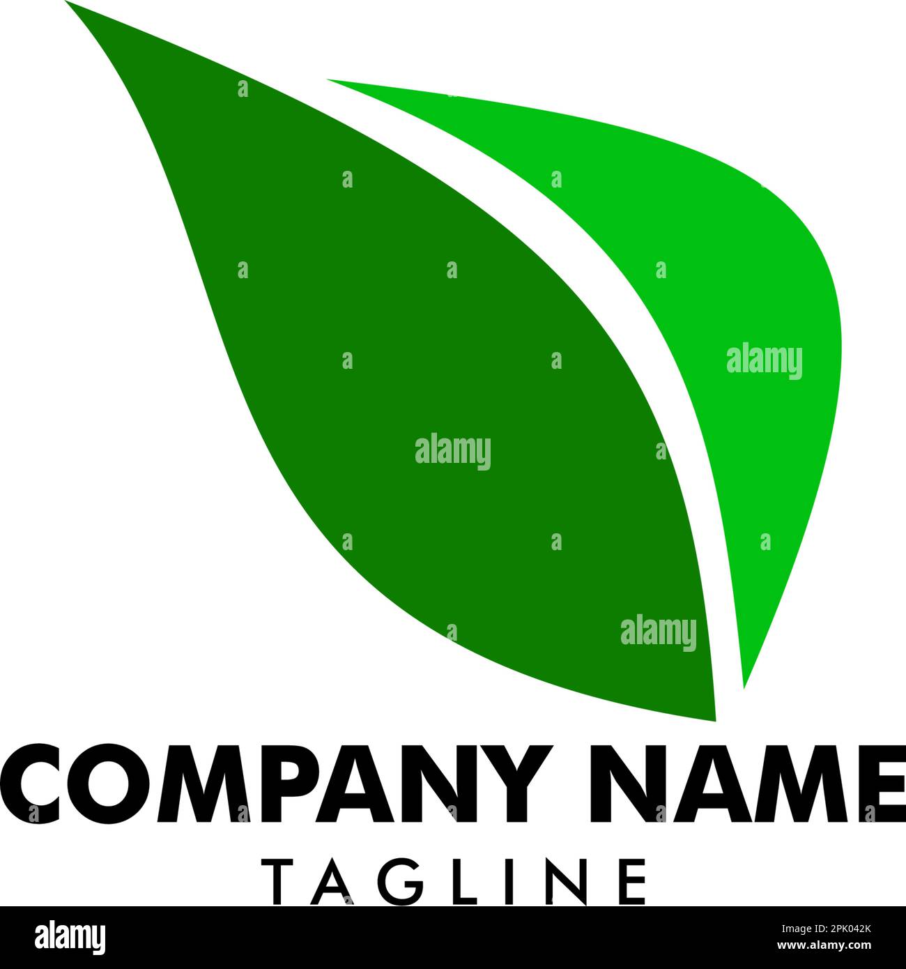 Abstract green leaf logo icon vector design Stock Vector Image & Art ...