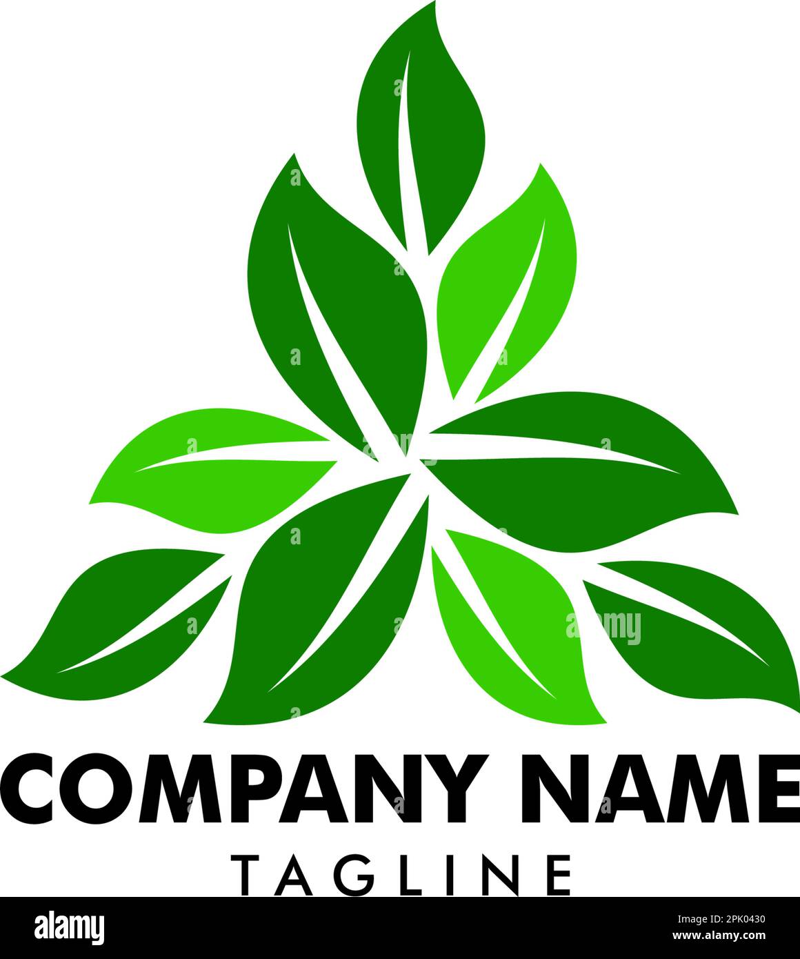 Abstract green leaf logo icon vector design Stock Vector Image & Art ...