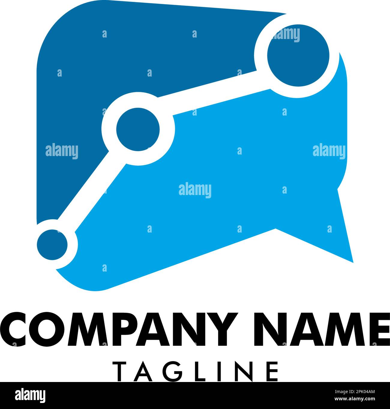 Chart Talk Logo Design Template Stock Vector