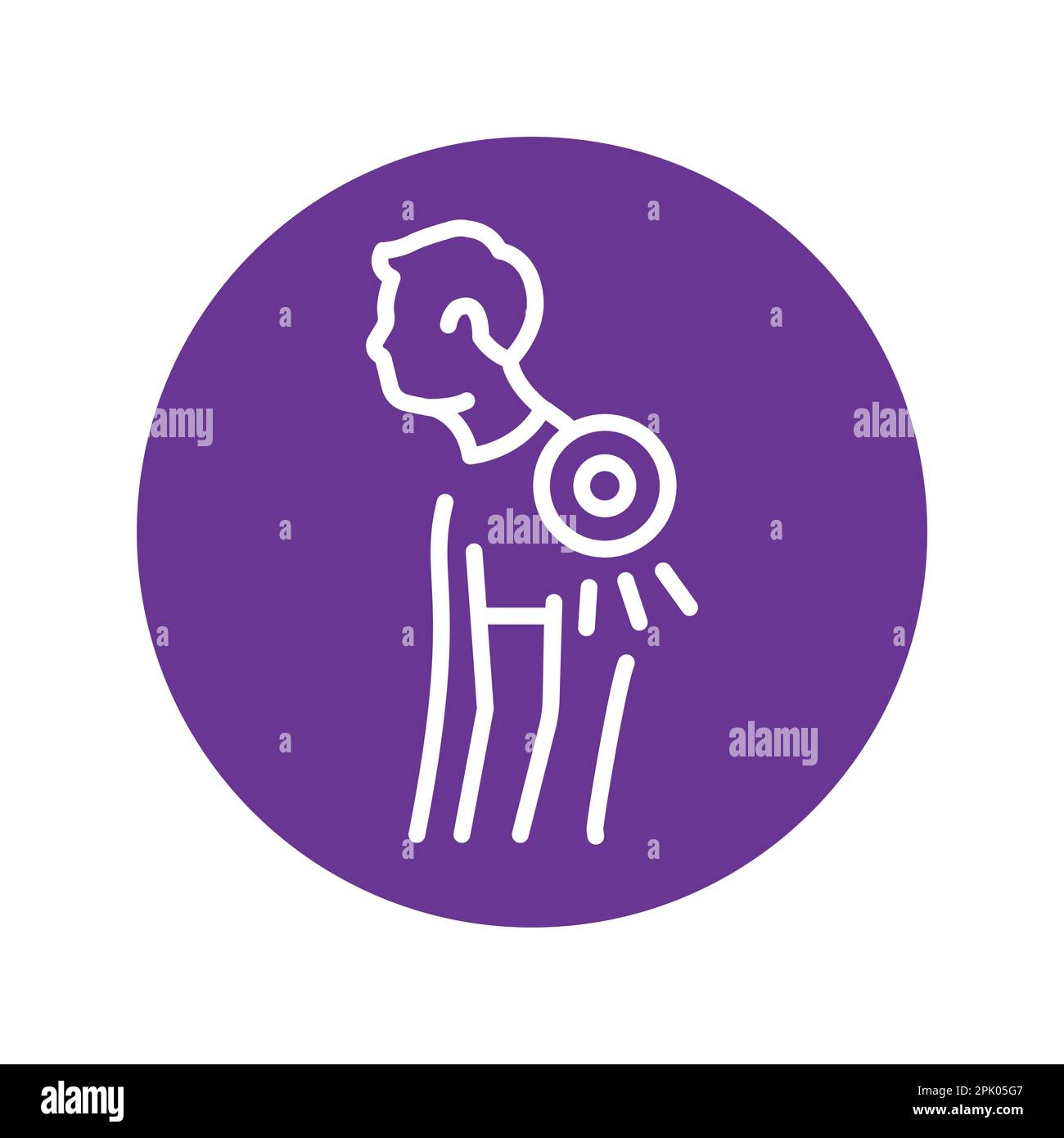 Back and posture problems olor line icon. Pictogram for web page. Stock Vector