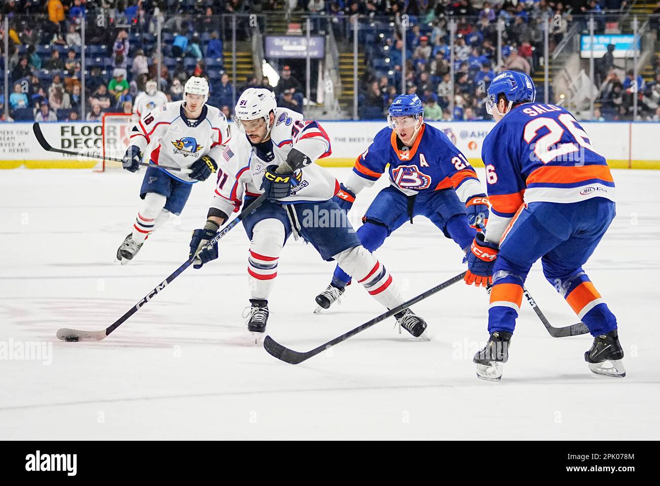 Bridgeport, Connecticut, USA. 4th Apr, 2023. Springfield Thunderbirds ...