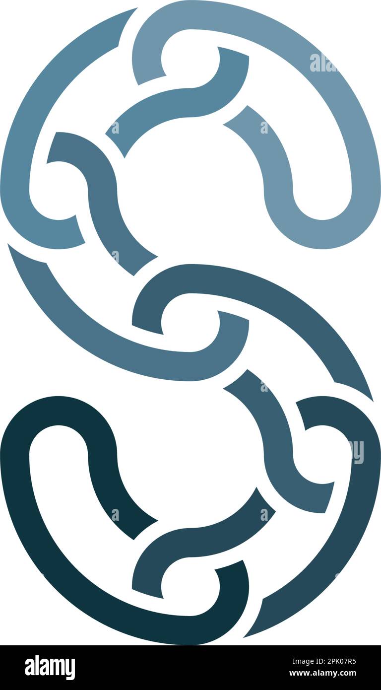chain letter s link logo vector design Stock Vector