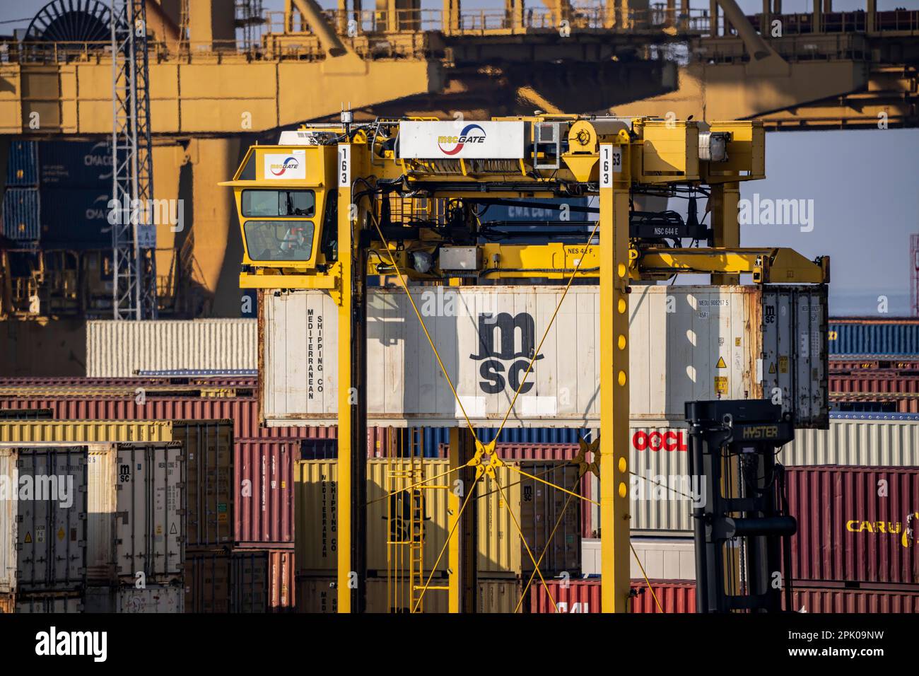 Container terminal in the seaport of Bremerhaven, Eurogate Container ...