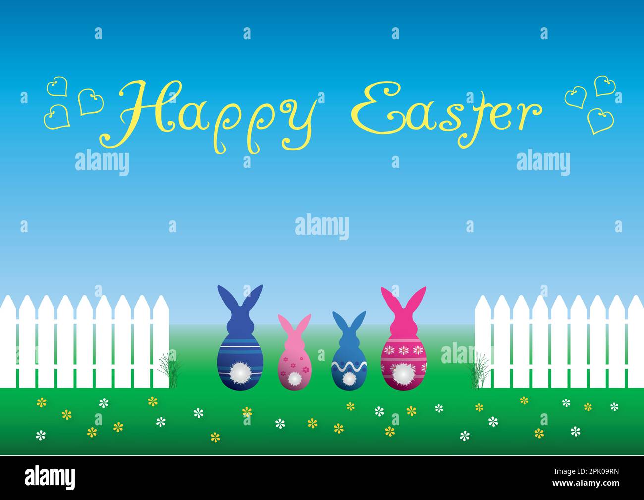 Easter Bunnies Family Stock Vector Image & Art Alamy