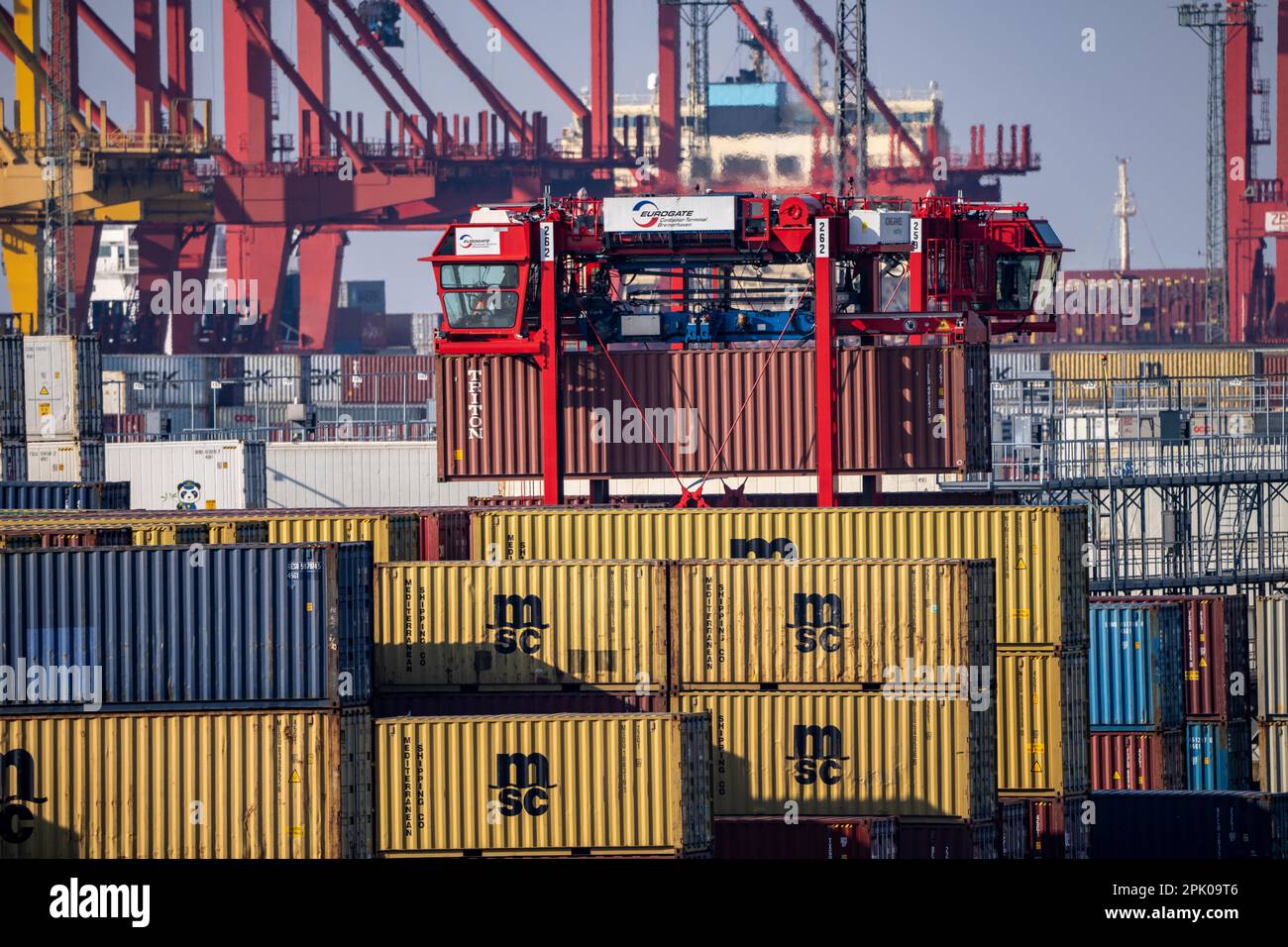 Container terminal in the seaport of Bremerhaven, Eurogate Container