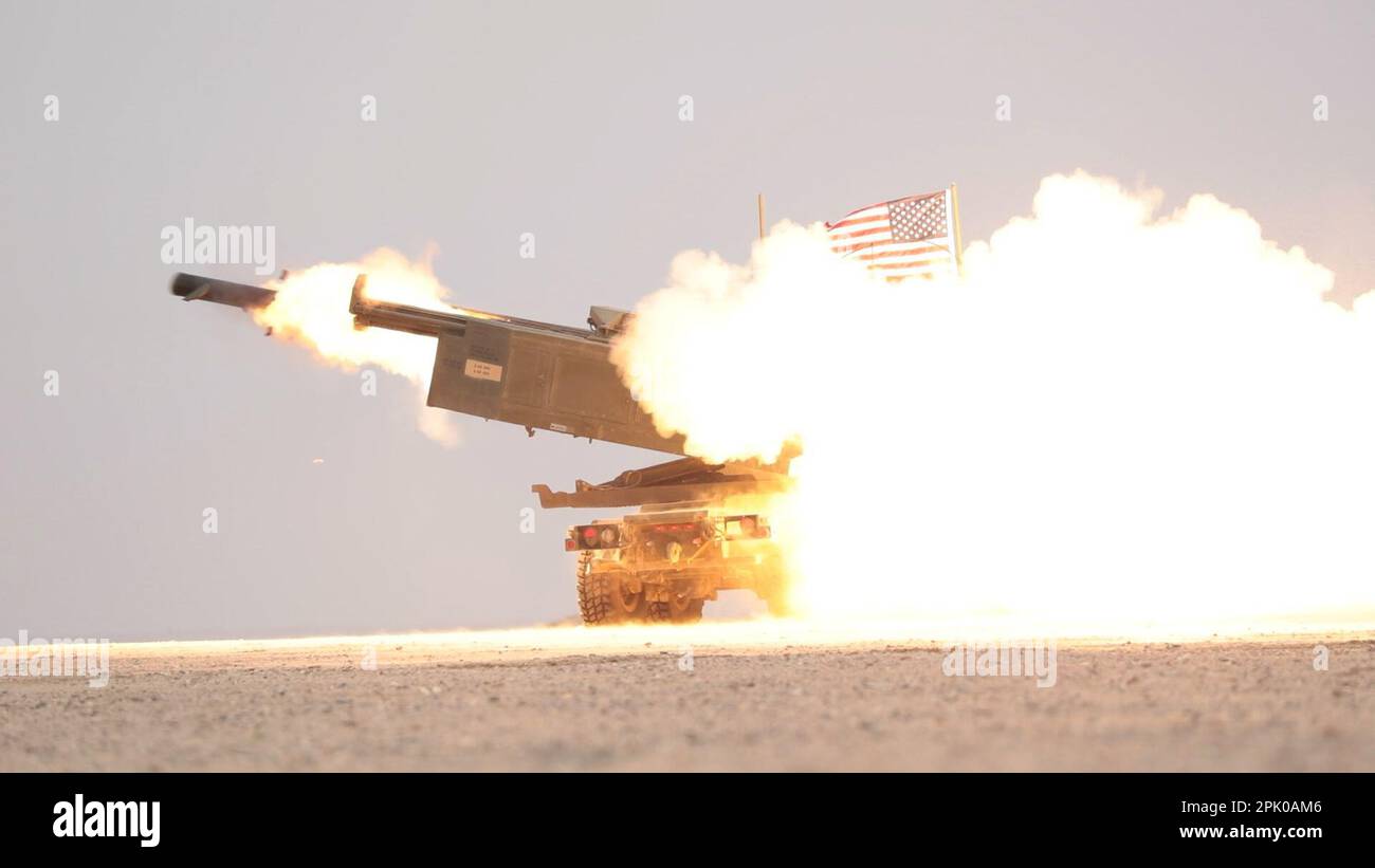 Spartans Over Rockets Soldiers with Task Force Spartan fire a High Mobility Artillery Rocket ...