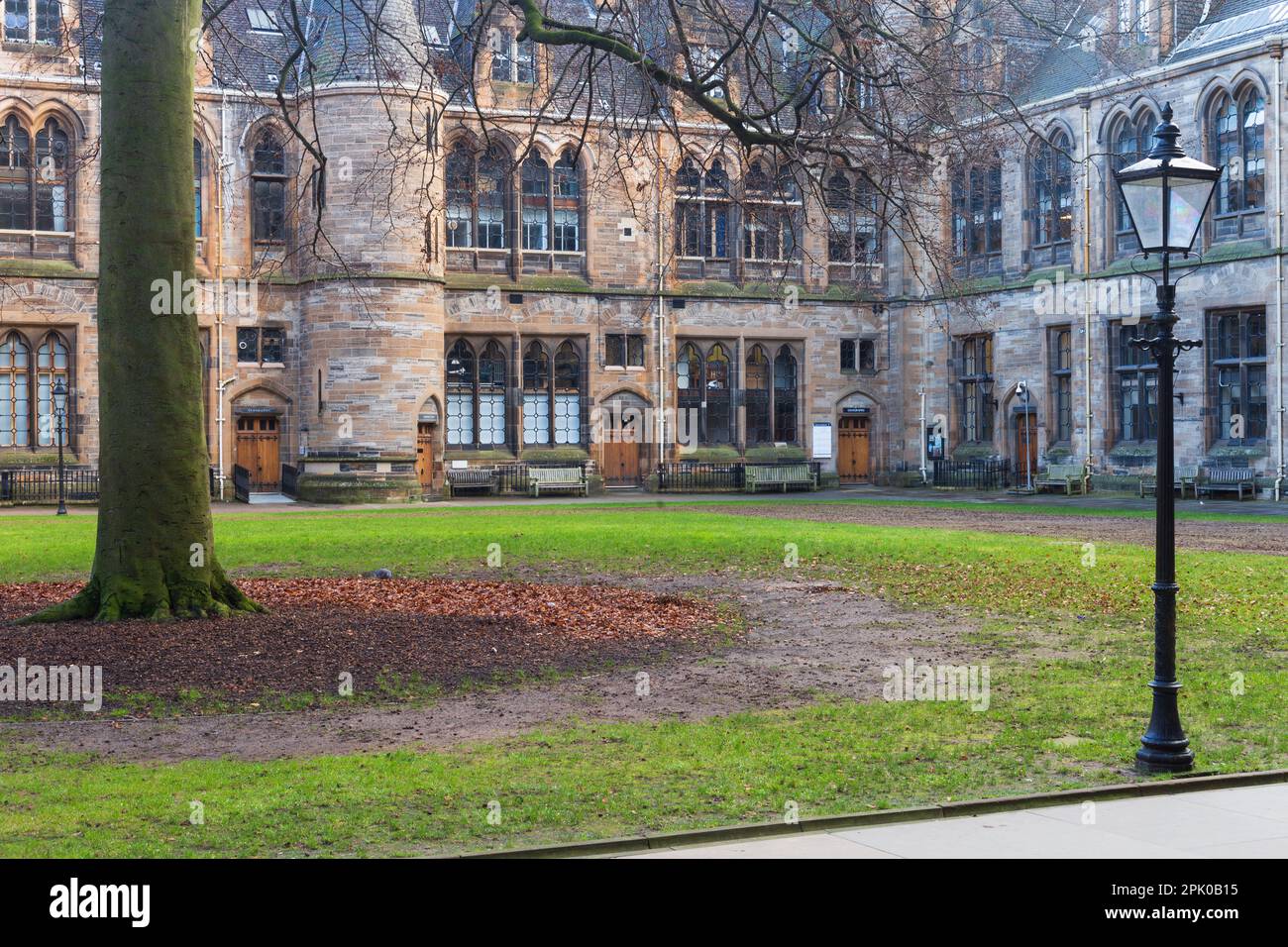 Historic University in Glasgow Scotland Stock Photo