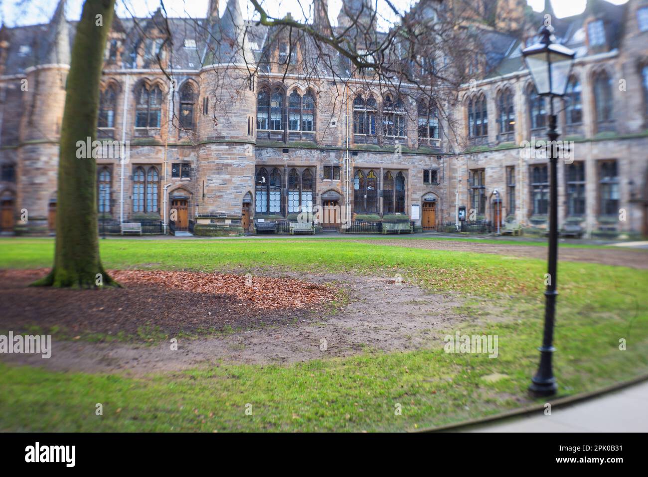 Historic University in Glasgow Scotland Stock Photo