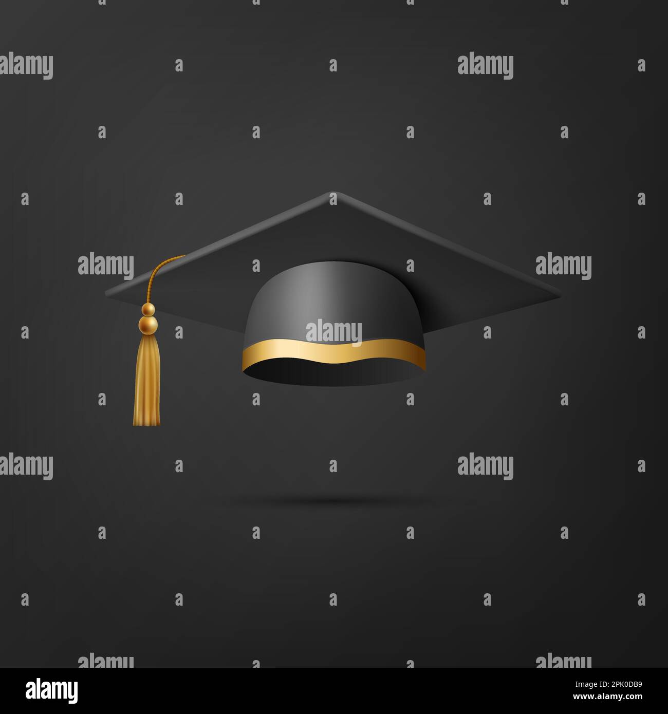Vector 3d Realistic Black Graduate College, High School, University ...