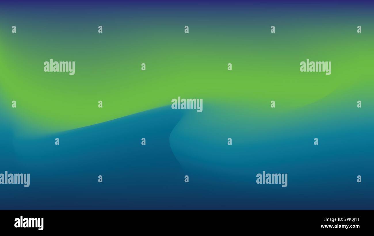 Modern defocused gradient soft blur green and blue abstract background Stock Vector