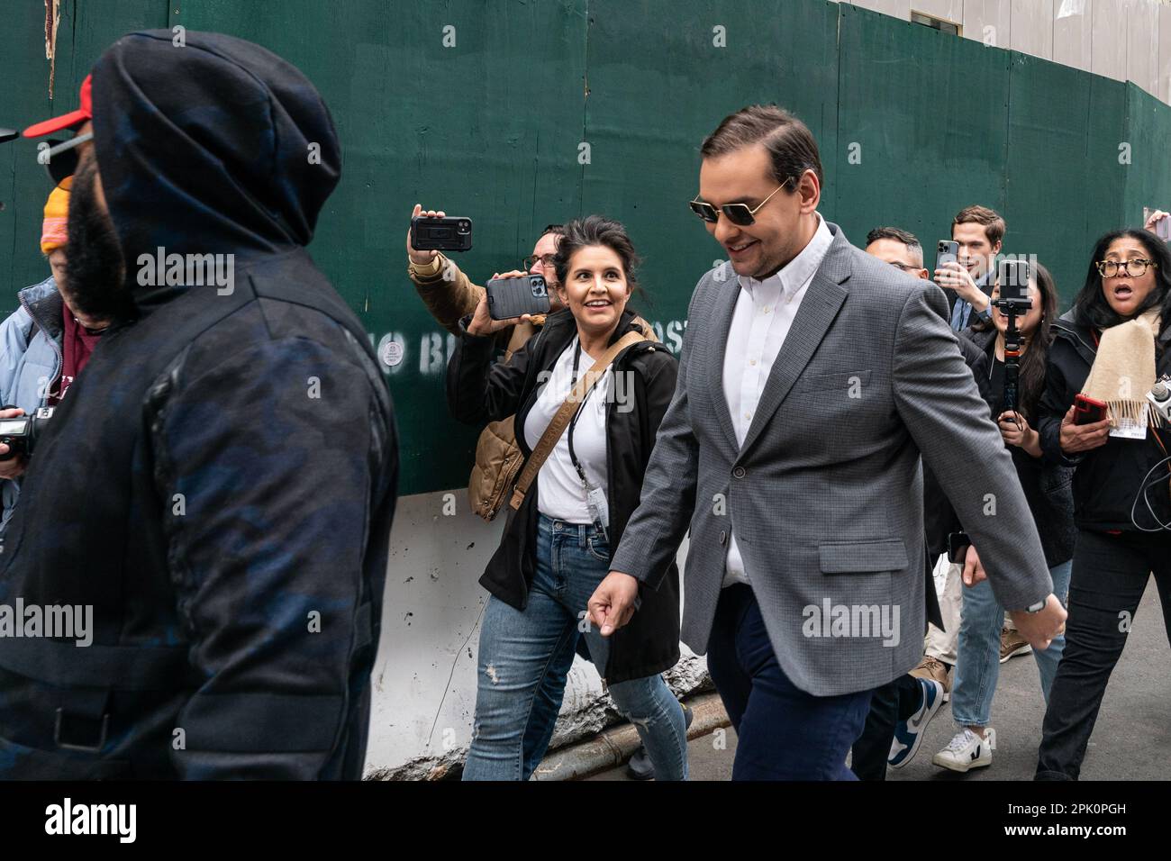 Congressman George Santos attends pro Trump supporters rally at New