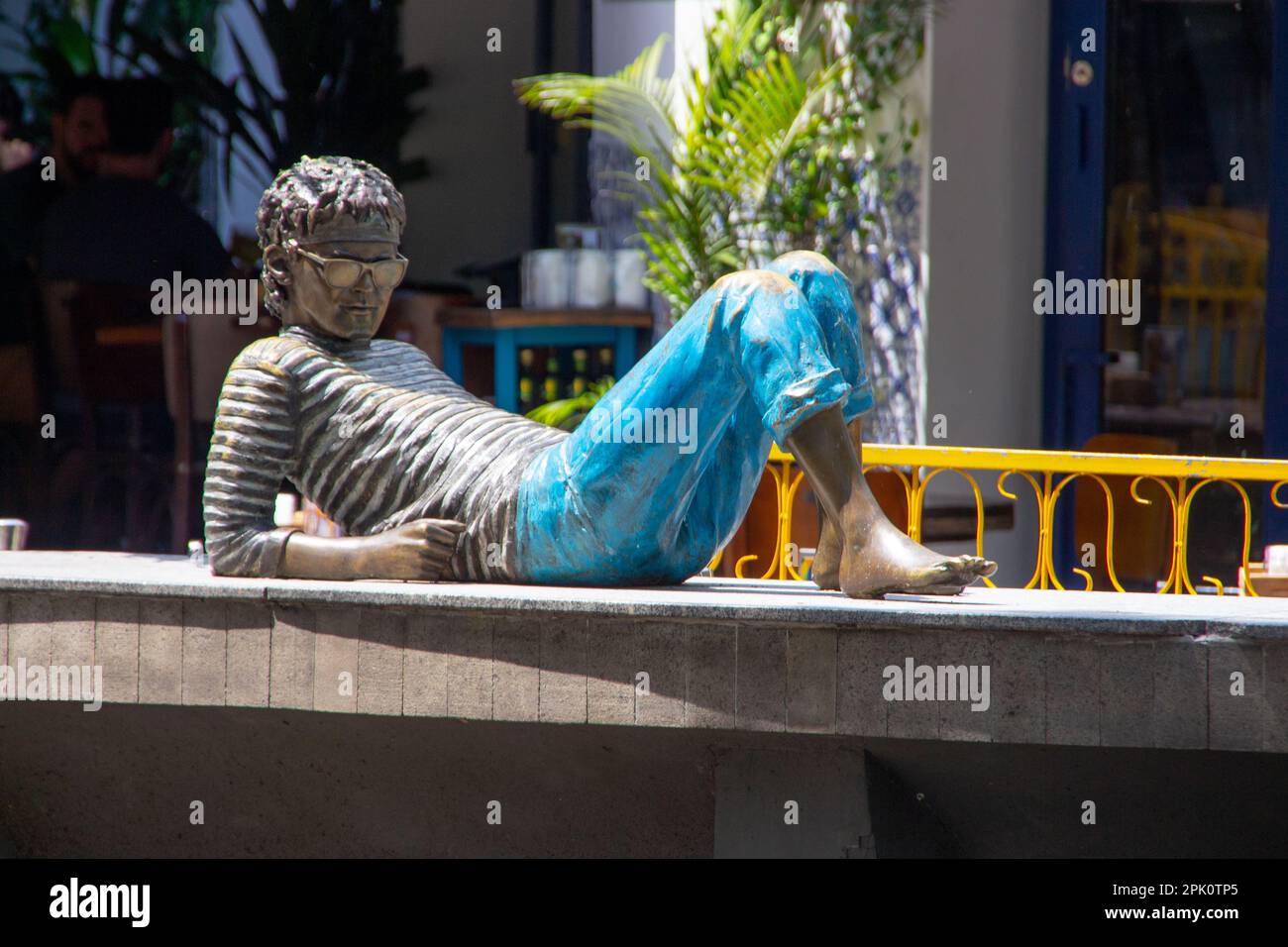 Cazuza statue in Rio de Janeiro, Brazil - October 29, 2022 : Cazuza statue located in Rio de Janeiro. Stock Photo