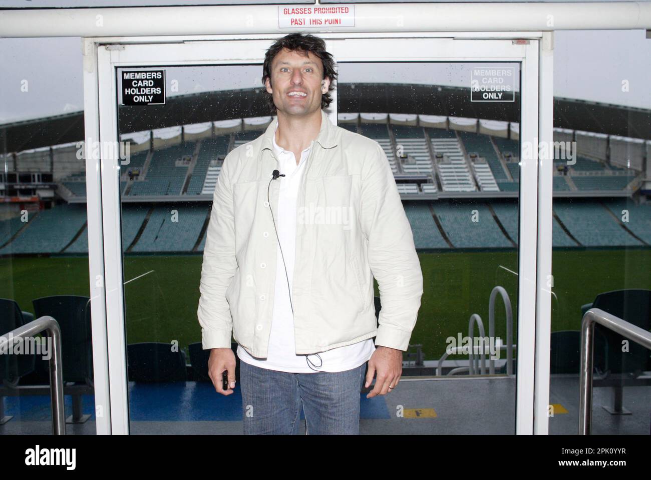 Laurie Daly at the Charity Media Challenge, in which teams from leading media organizations compete in touch football matches to raise funds for leukemia research.   $115,000 was raised on the day, bringing the total funds raised to $350,000 in the three years that the annual event has been held.  The Grand Final game was held between the teams from Fox Sports and News Limited, with Fox Sports winning the game with a full-time score of 3 to 1. Sydney Football Stadium, Sydney, Australia. 19.08.07. Stock Photo