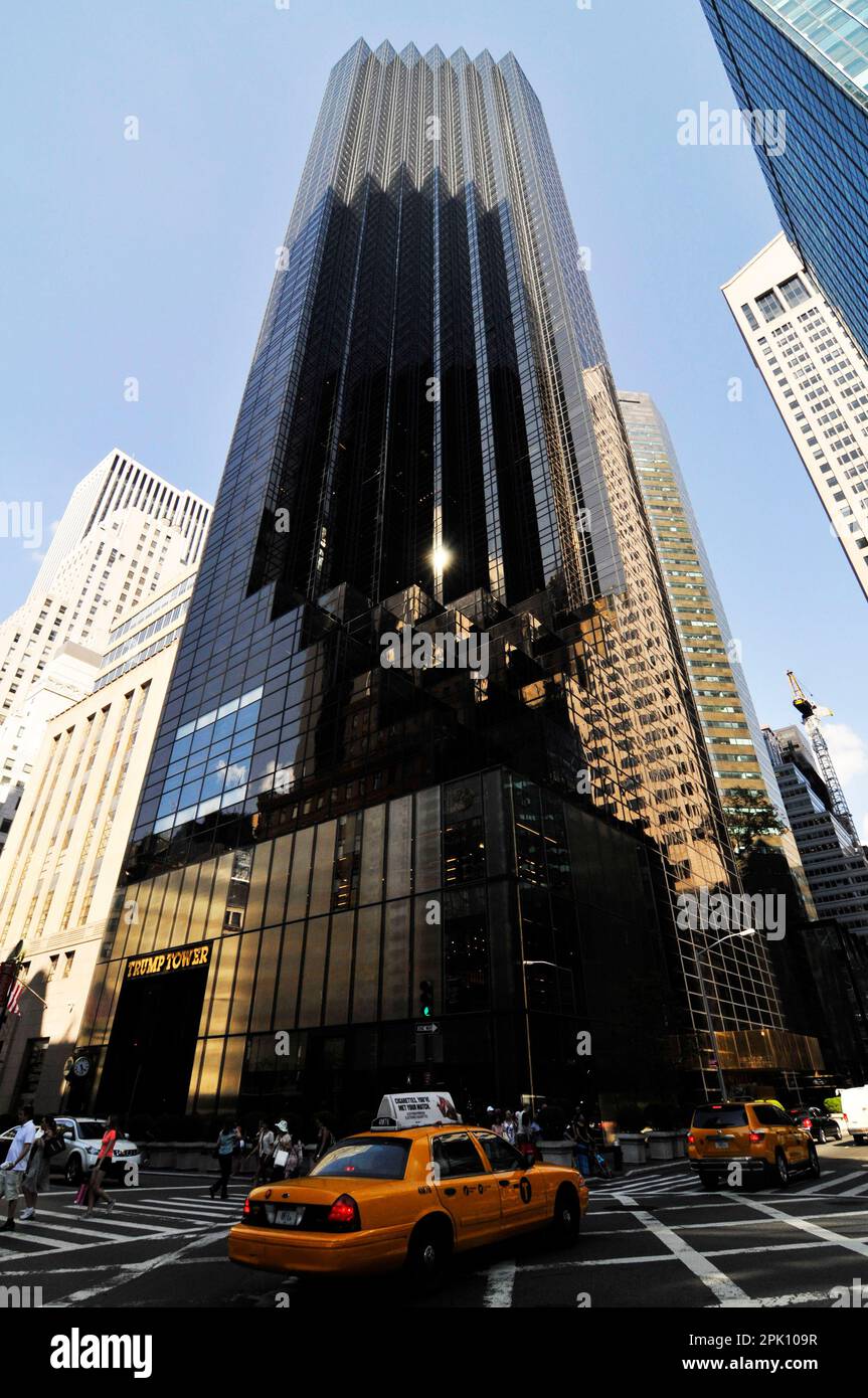 The Trump Tower on the 5th Avenue in Manhattan, New York City, NY, USA. Stock Photo