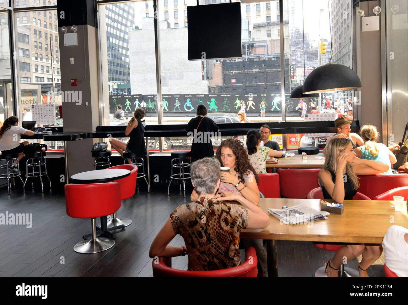 Aroma Espresso bar on Church Street in Lower Manhattan, New York City