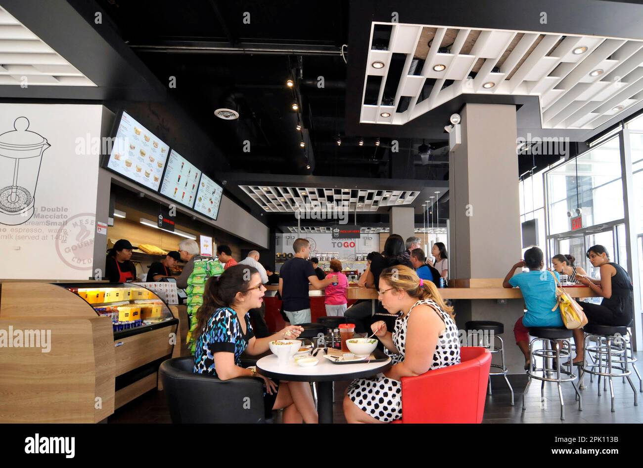 Aroma Espresso bar on Church Street in Lower Manhattan, New York City