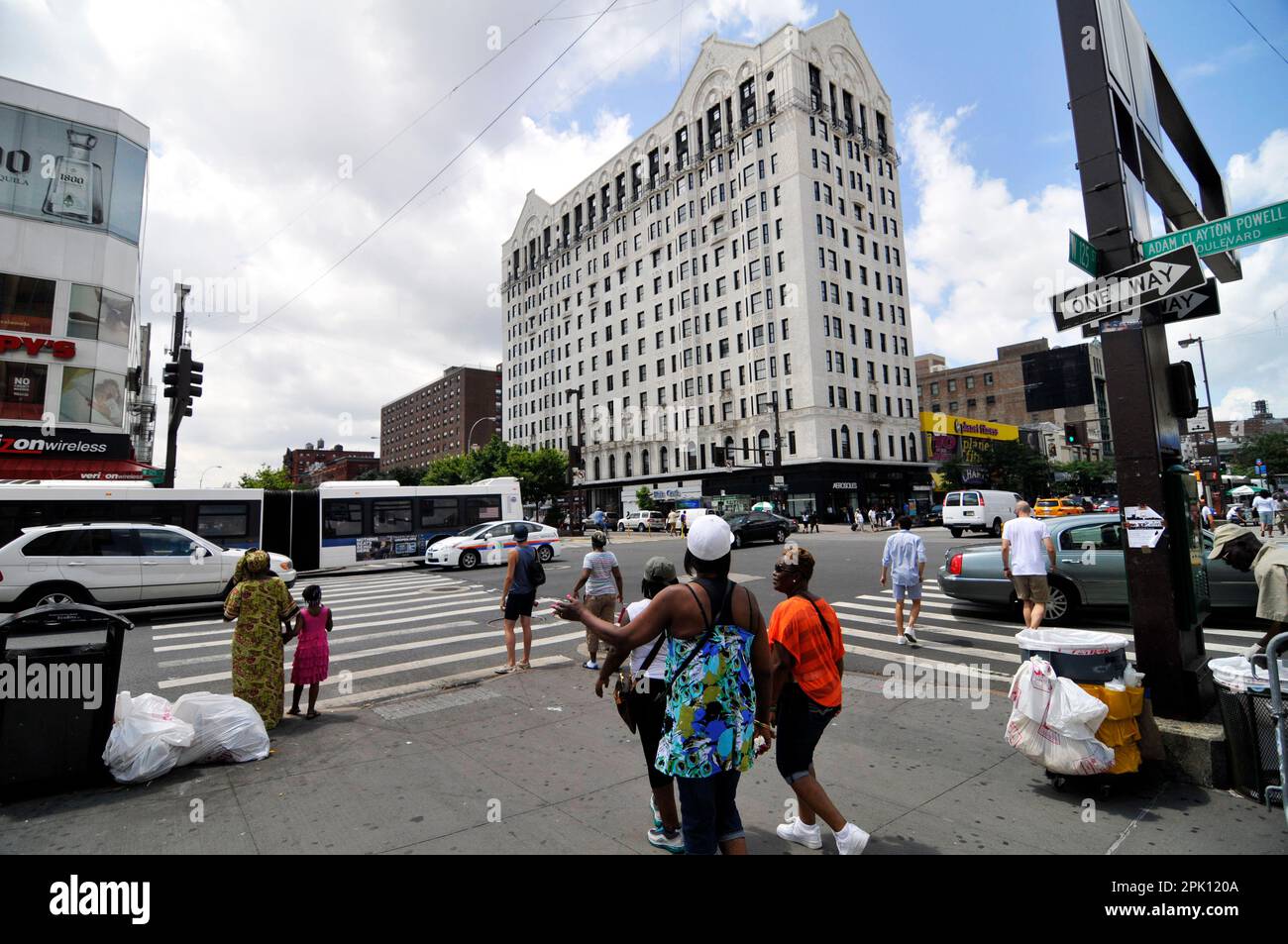 Junction of W 125th street and Adam Clayton Powell Jr Blvd in Harlem