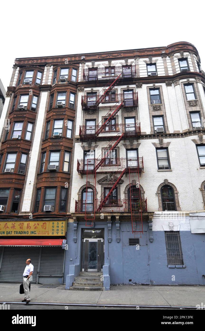 Beautiful old buildings in Chinatown, New York City, USA Stock Photo
