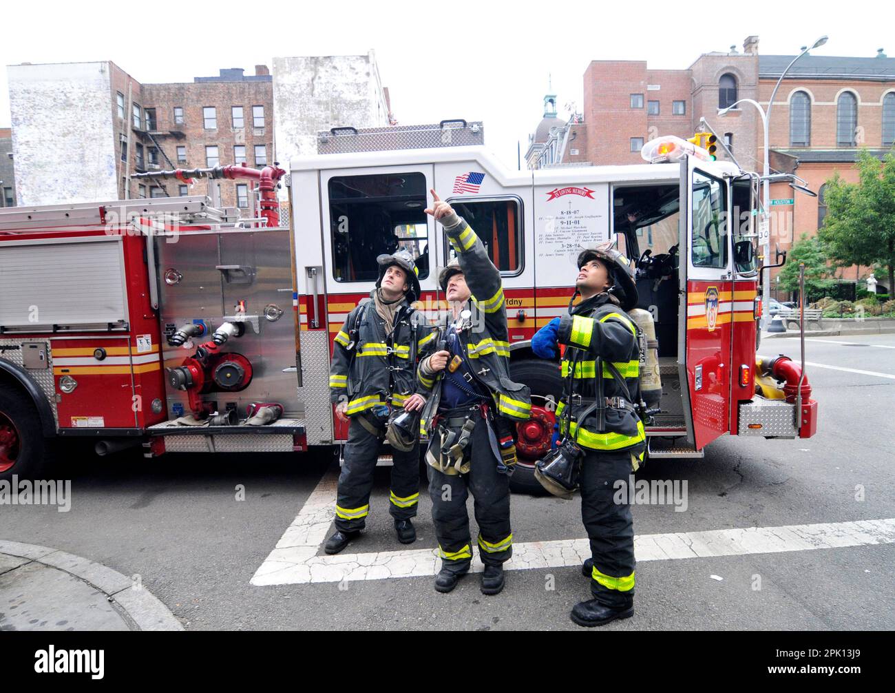 F.D.N.Y firefighters in Manhattan, New York City, NY, USA Stock Photo