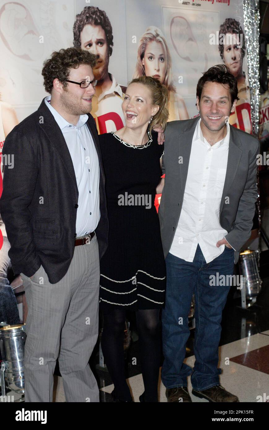 Seth Rogen, Leslie Mann and Paul Rudd at the Australian premiere of ...