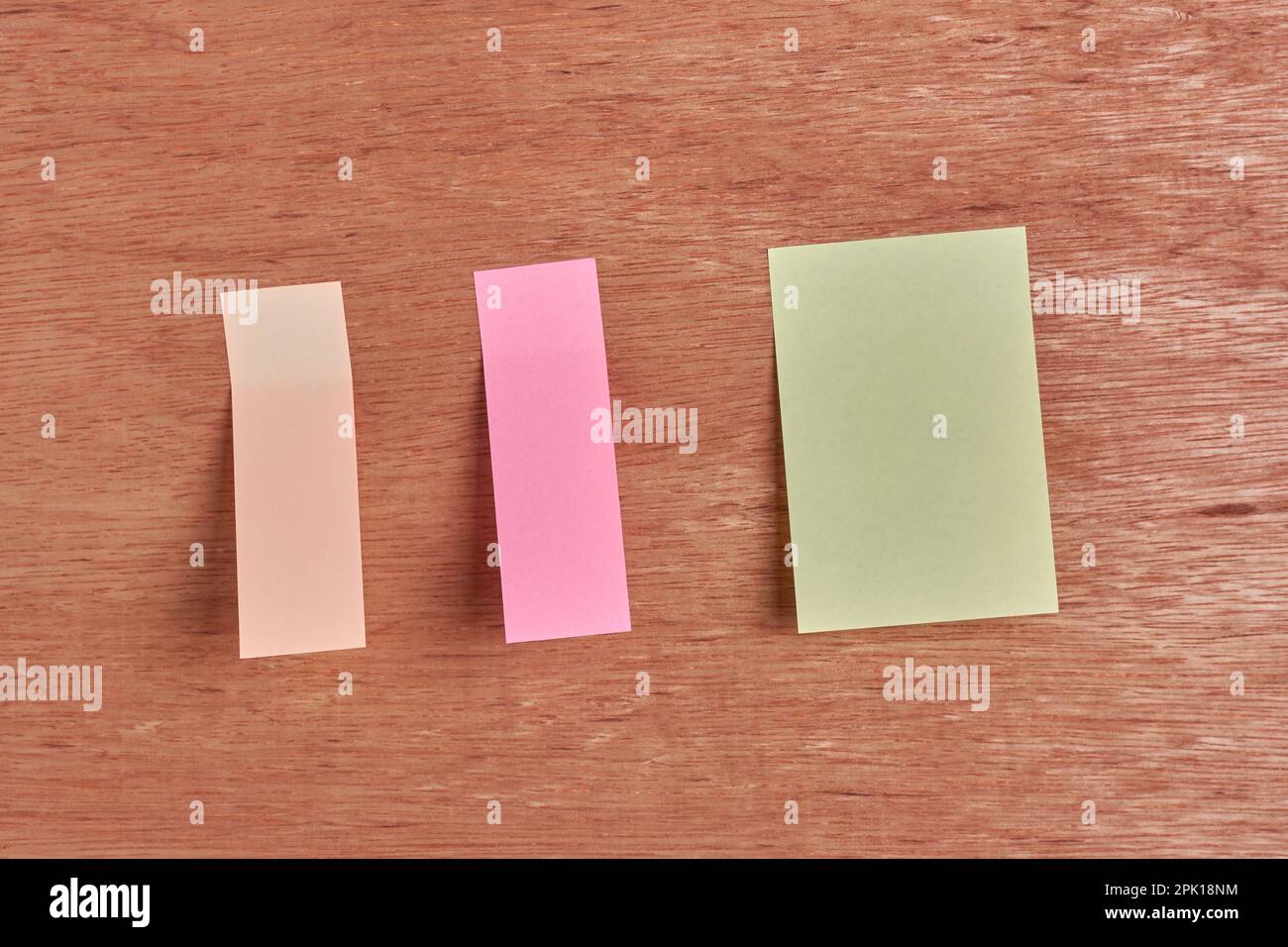 sticky notes, yellow, pink and beige color blank note papers for your