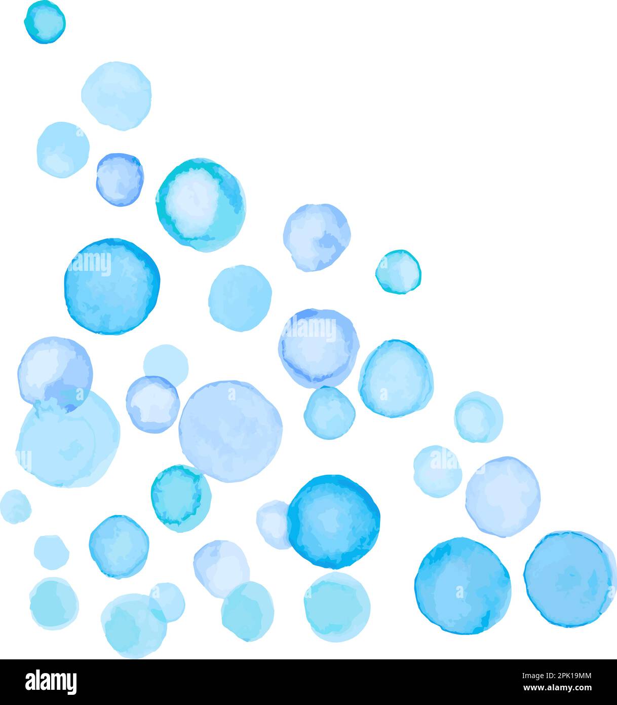 Blue Watercolor Bubbles Vector Illustration Stock Vector Image & Art ...