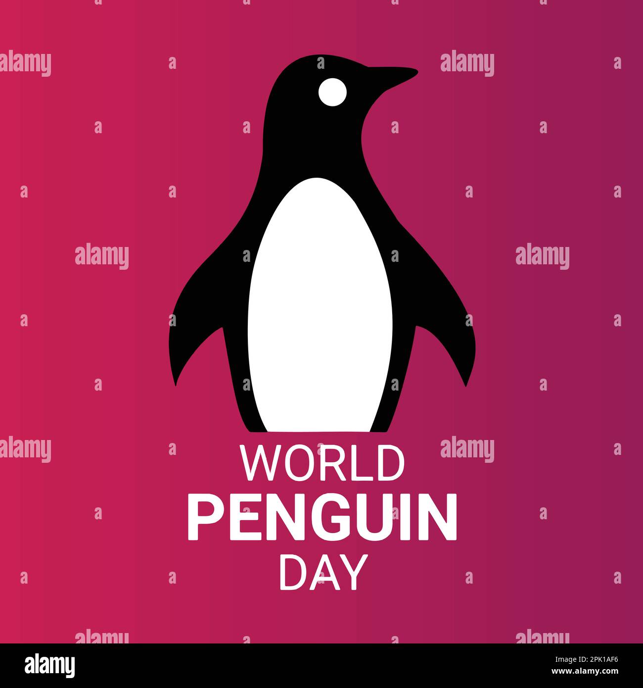 World Penguin day. Vector illustration for greeting card, poster, banner, flyer. Stock Vector