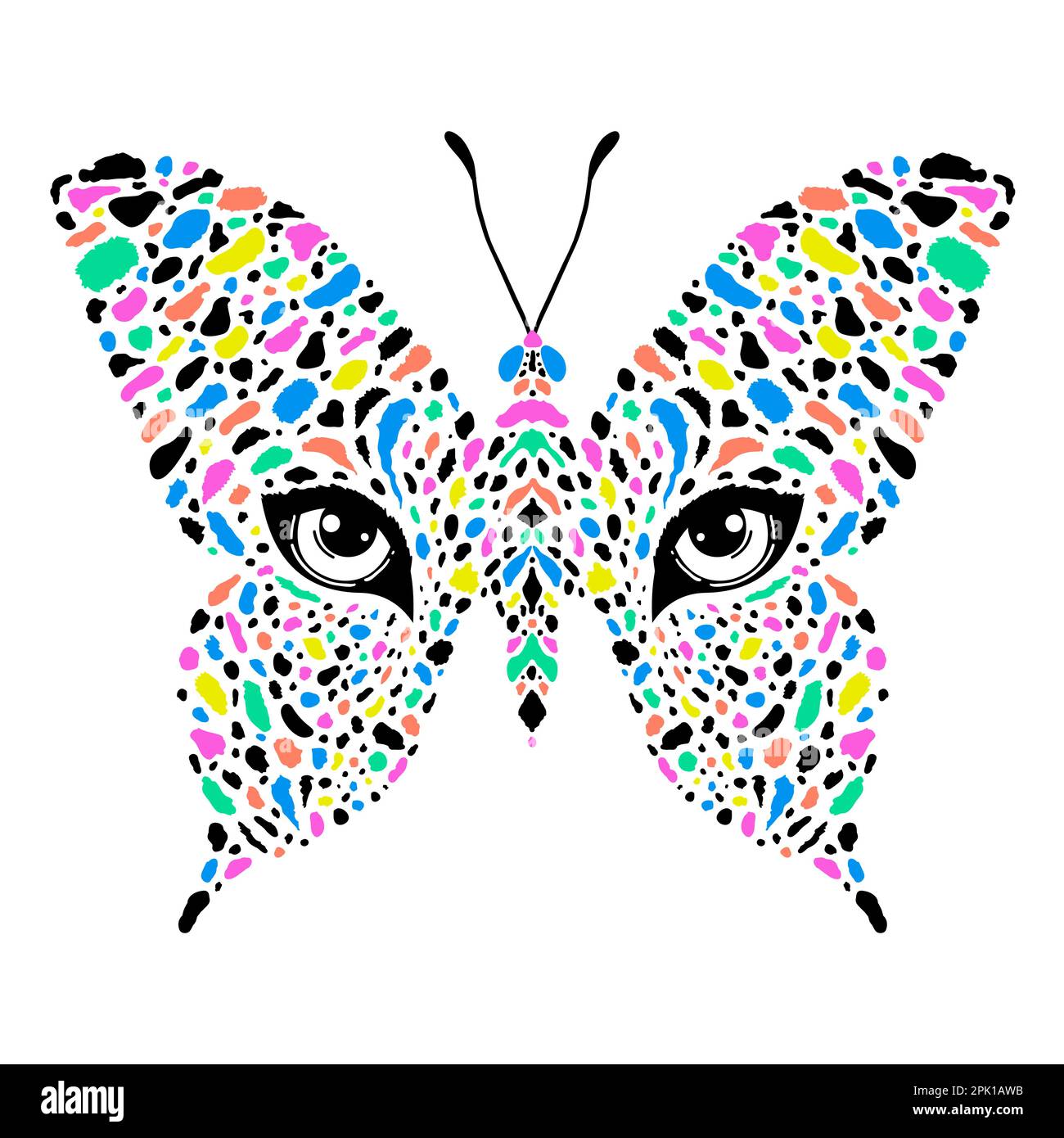 Butterfly with leopard print Stock Vector Image & Art - Alamy