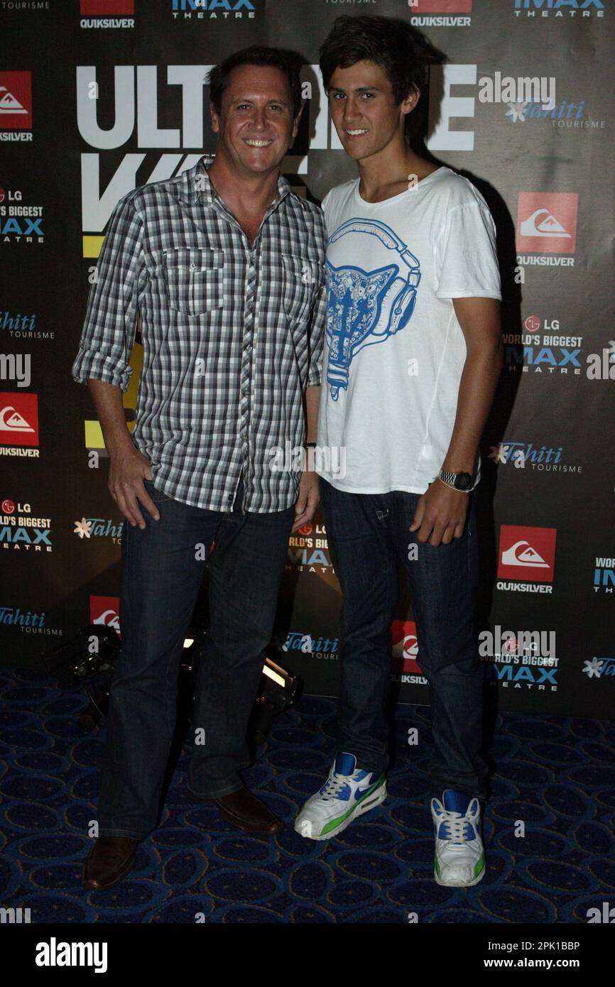 Larry Emdur and Jye Emdur The premiere of Kelly Slater's 3D surf