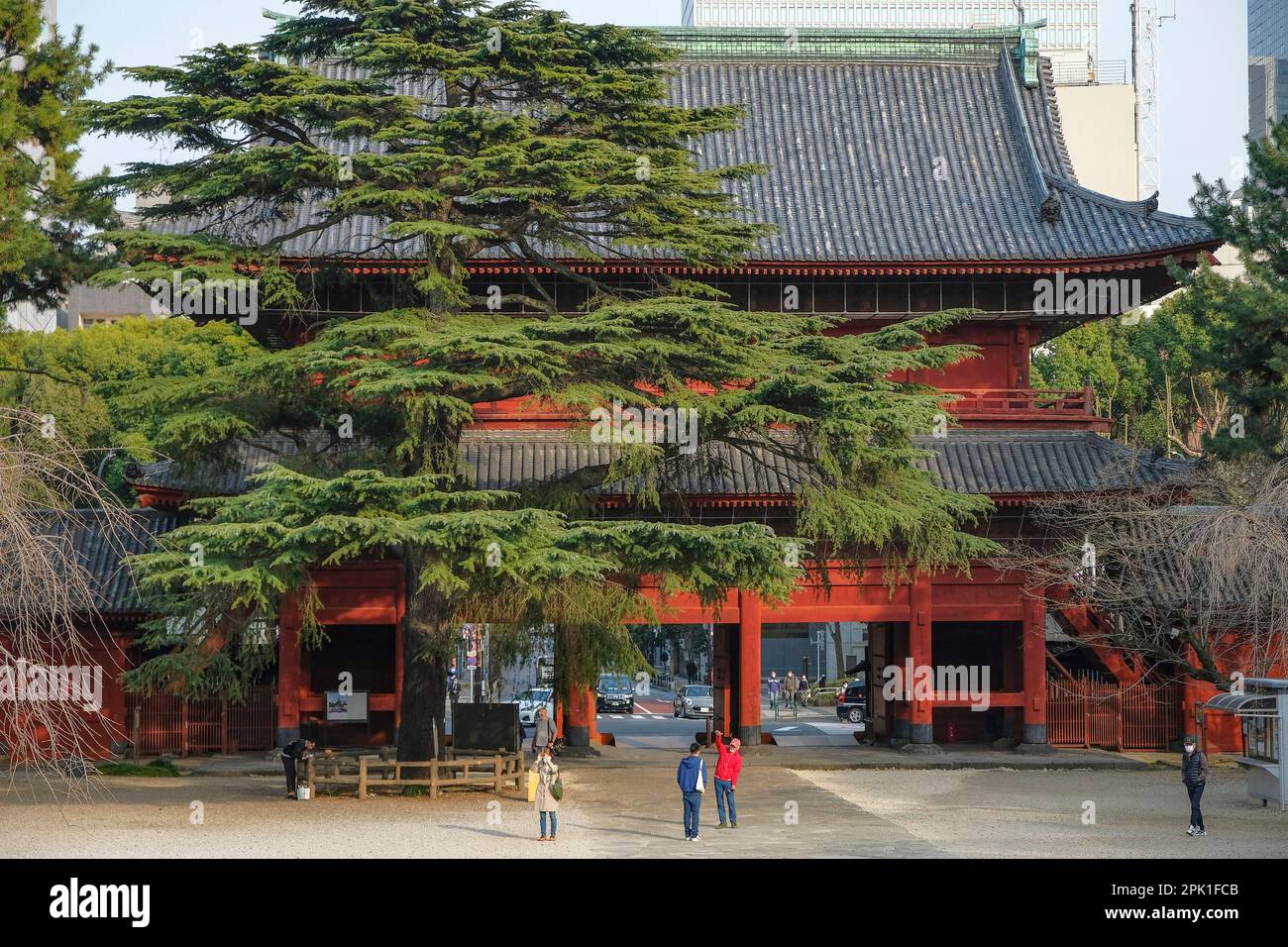 Tokyo, Japan - March 9, 2023: Zojoji Temple is a Buddhist temple in Minato, Tokyo, Japan. Stock Photo