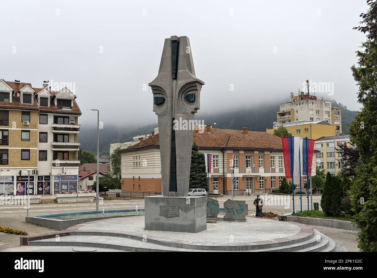 Foča, Bosnia and Herzegovina – August 2022: Spomenik palim borcima ...