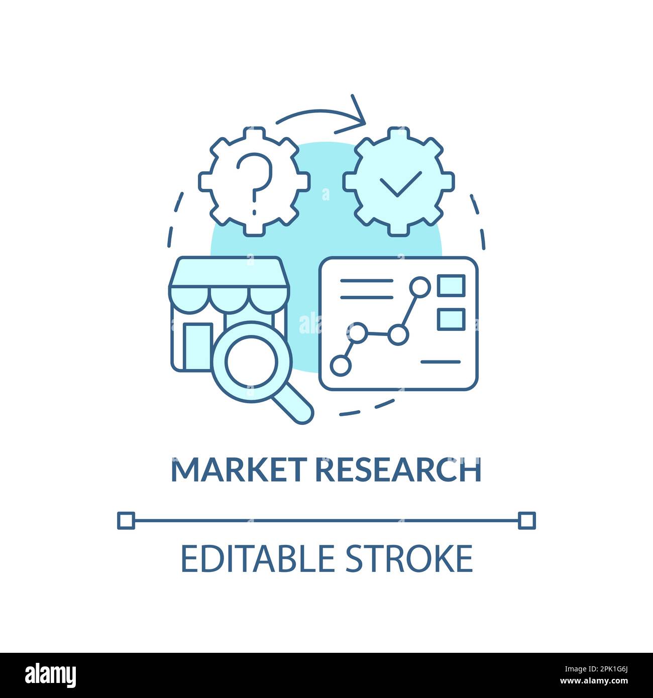 Market research turquoise concept icon Stock Vector Image Art