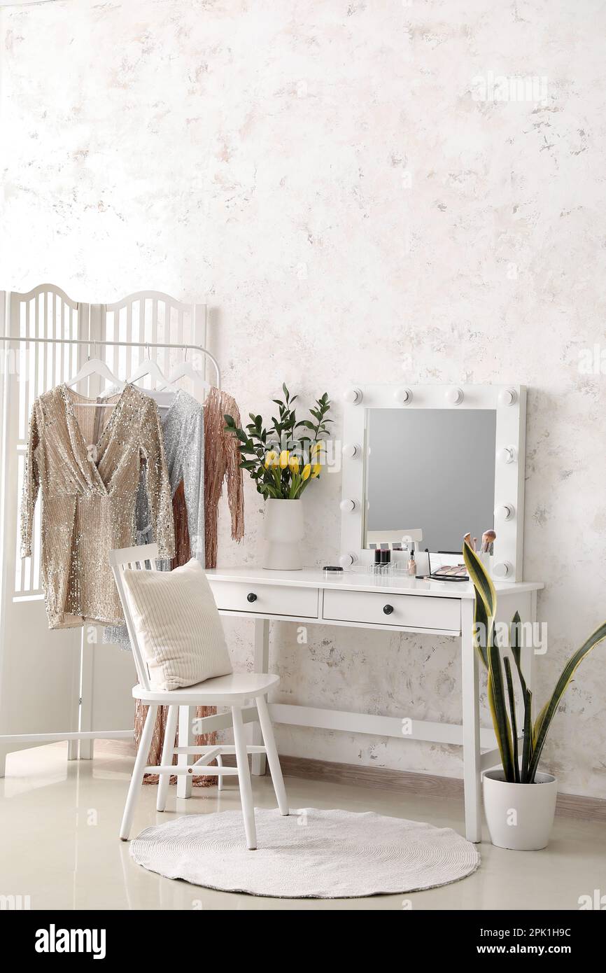 sachin and babi light blue dress The Reveal of My Tiny Makeup Room & Vanity Space main image 0
