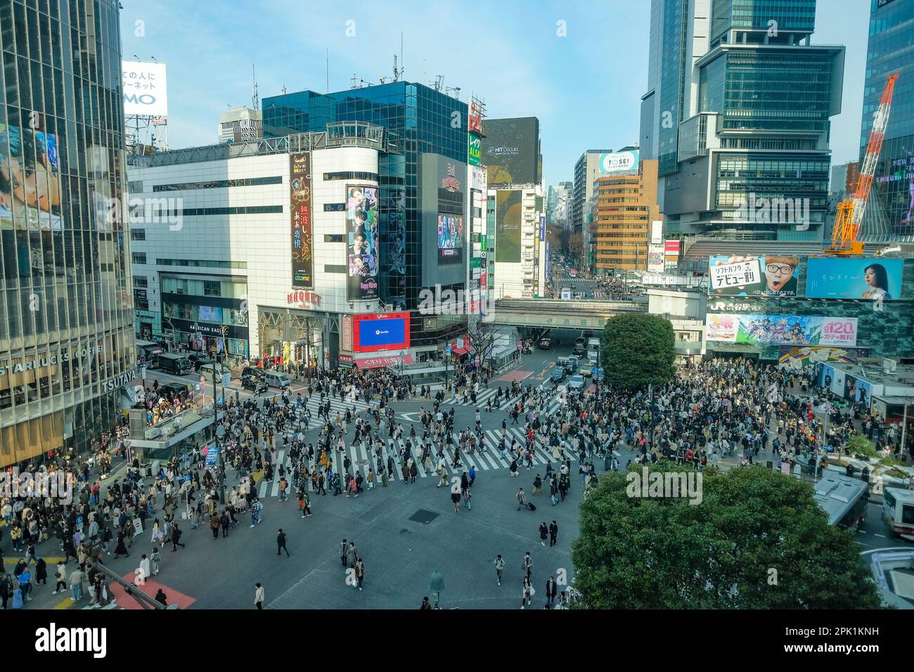 Tokyo, Japan March 4, 2023 People passing through the famous Shibuya